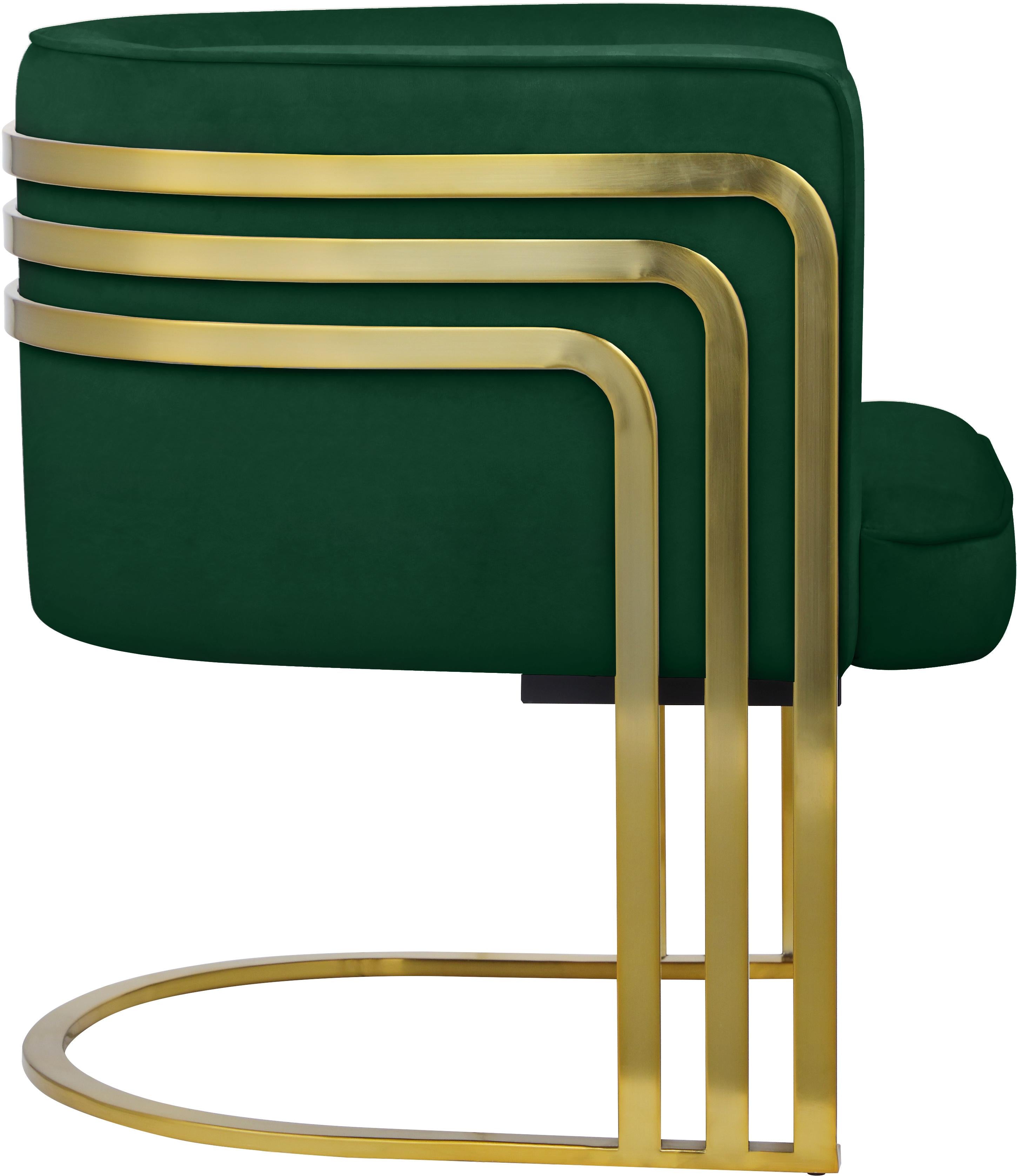 Rays Green Velvet Accent Chair - Luxury Home Furniture (MI)