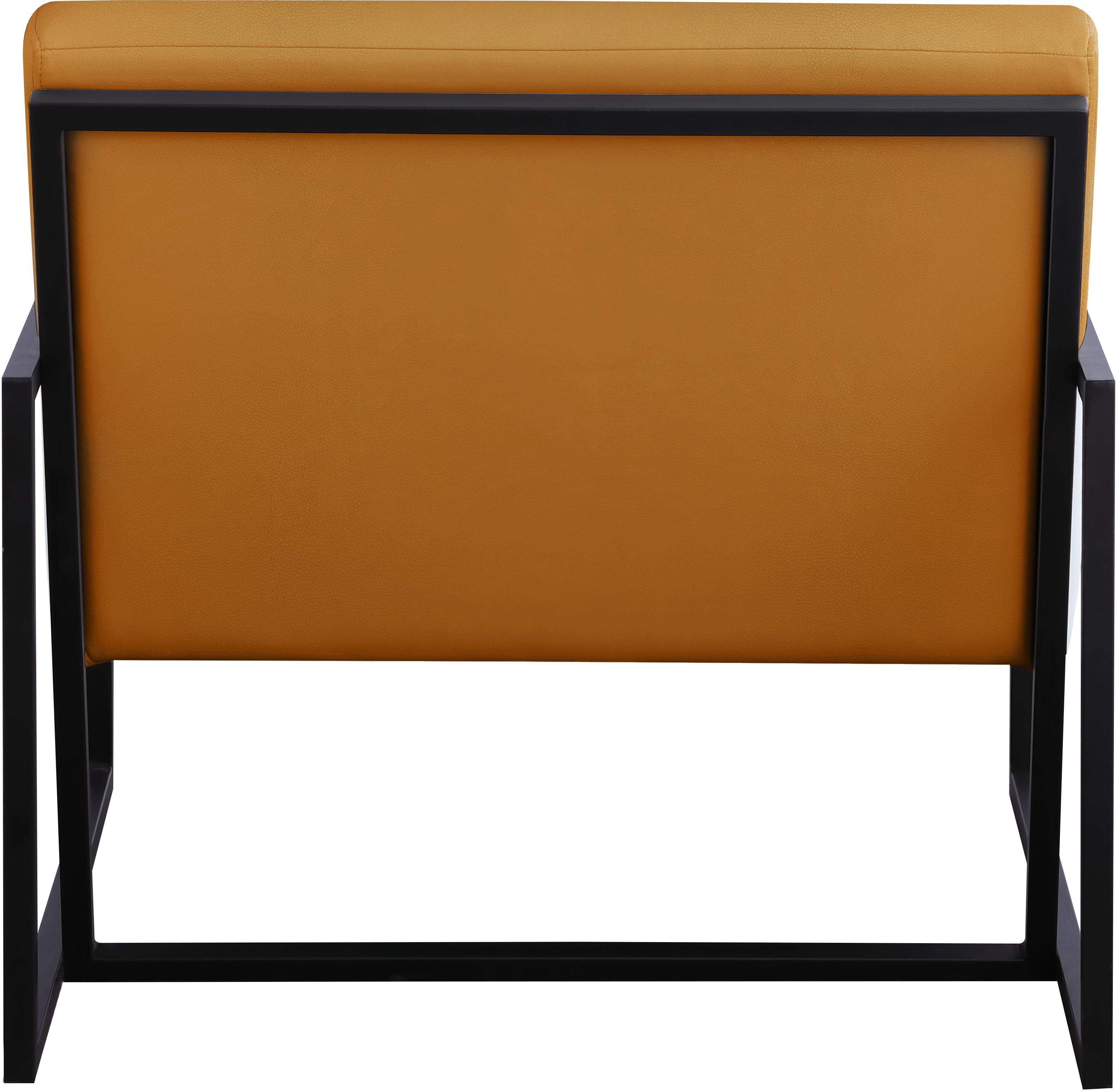 Industry Cognac Faux Leather Accent Chair - Luxury Home Furniture (MI)
