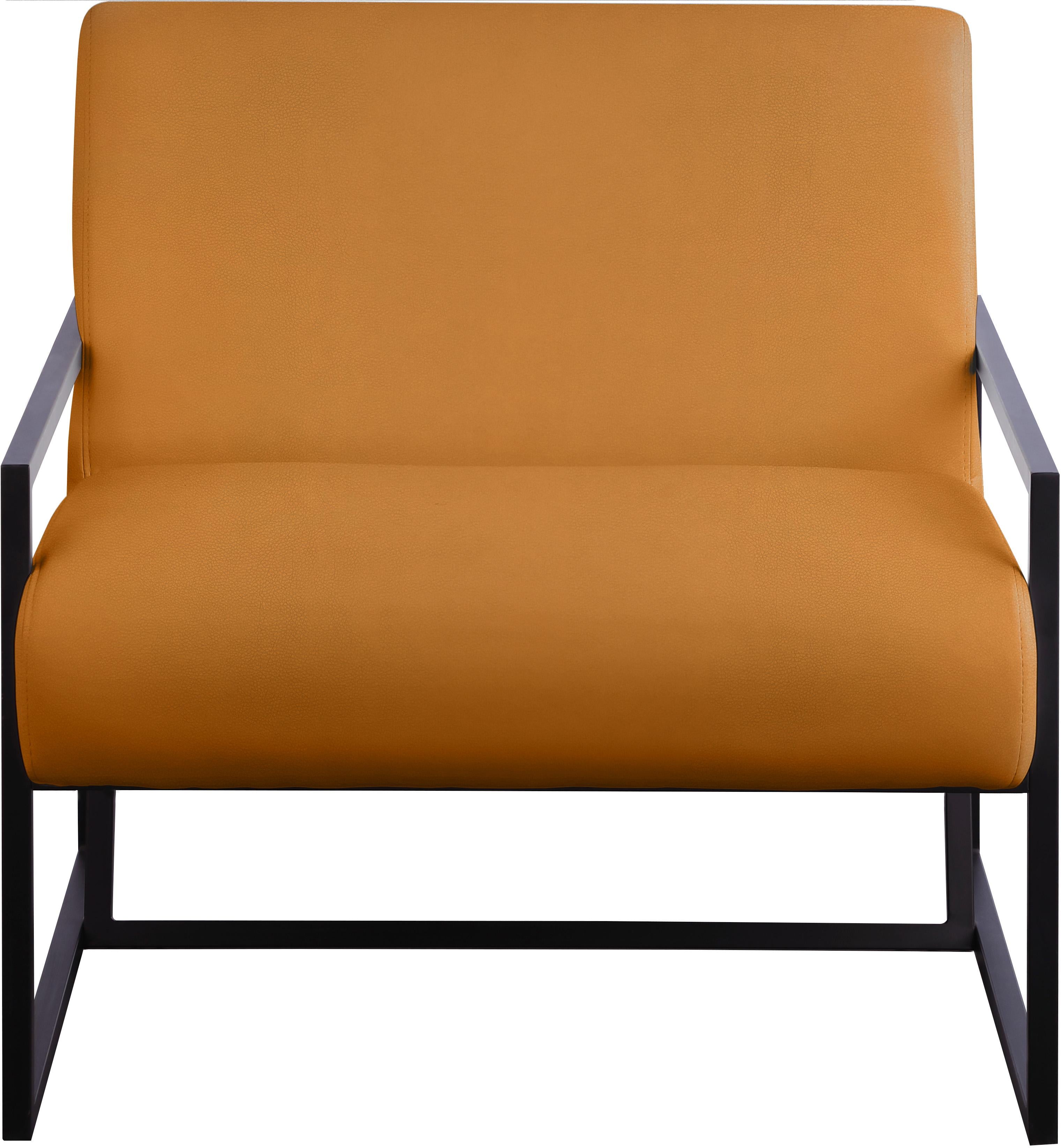 Industry Cognac Faux Leather Accent Chair - Luxury Home Furniture (MI)