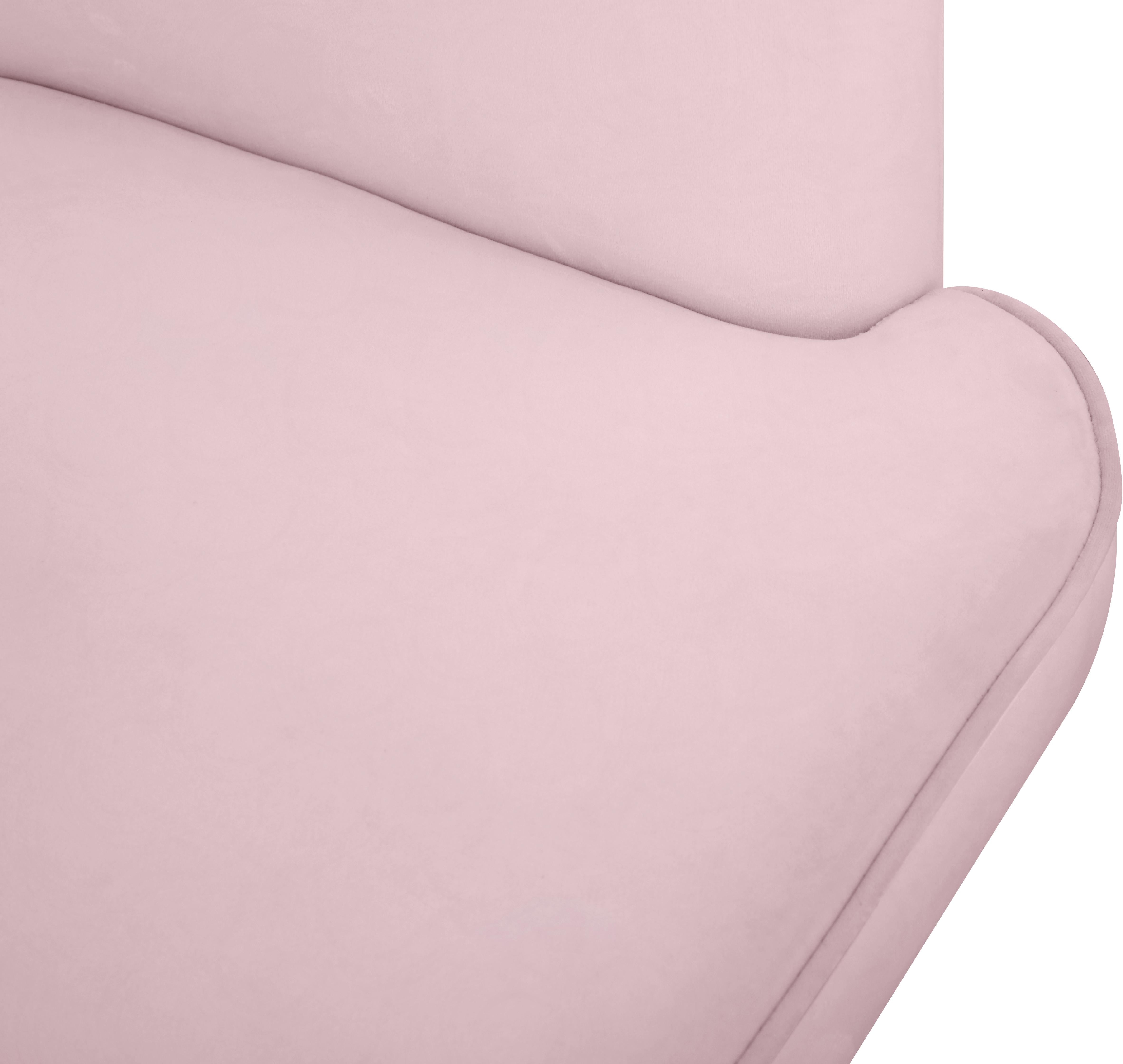 Rays Pink Velvet Accent Chair - Luxury Home Furniture (MI)
