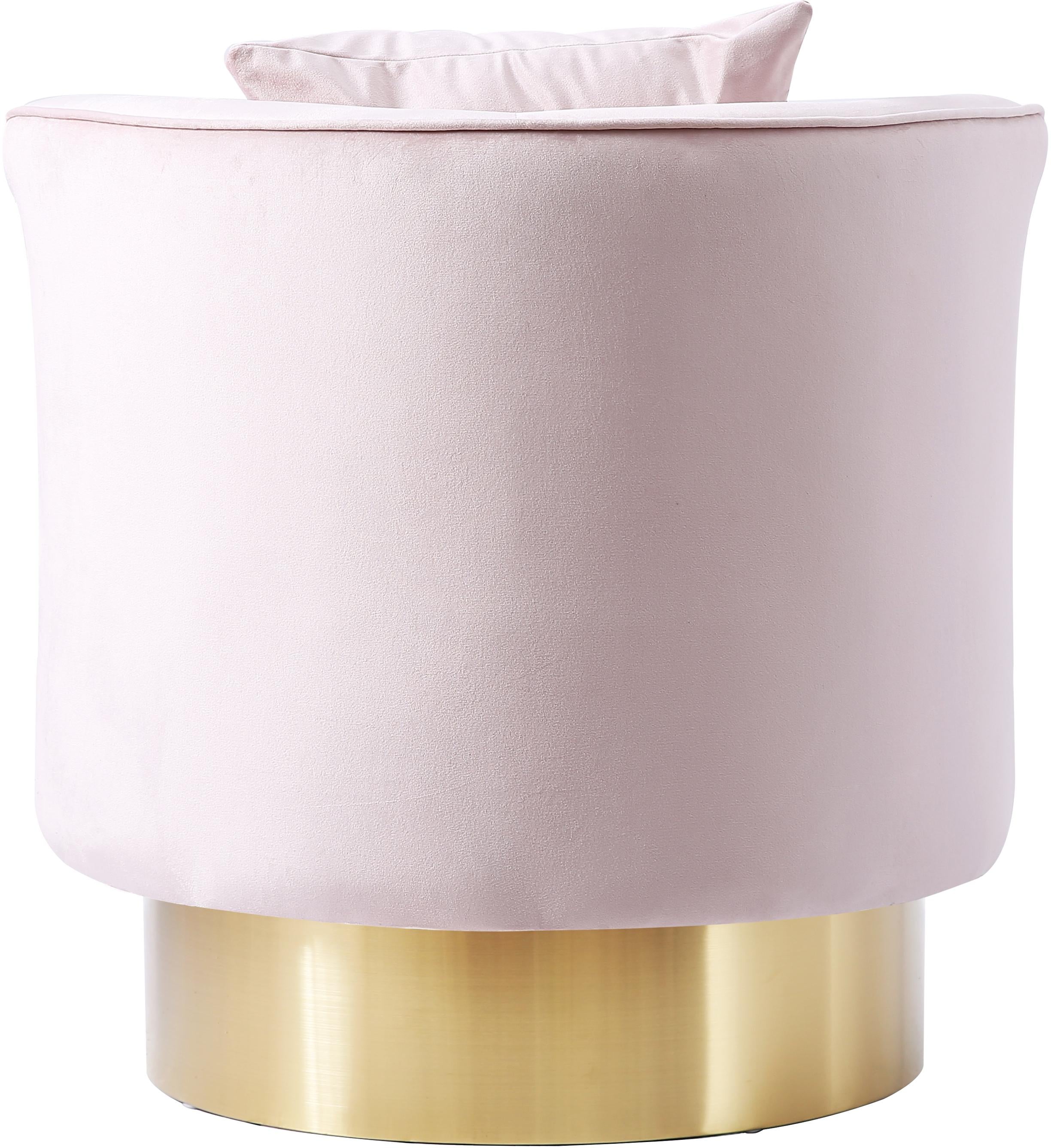 Kendra Pink Velvet Accent Chair - Luxury Home Furniture (MI)