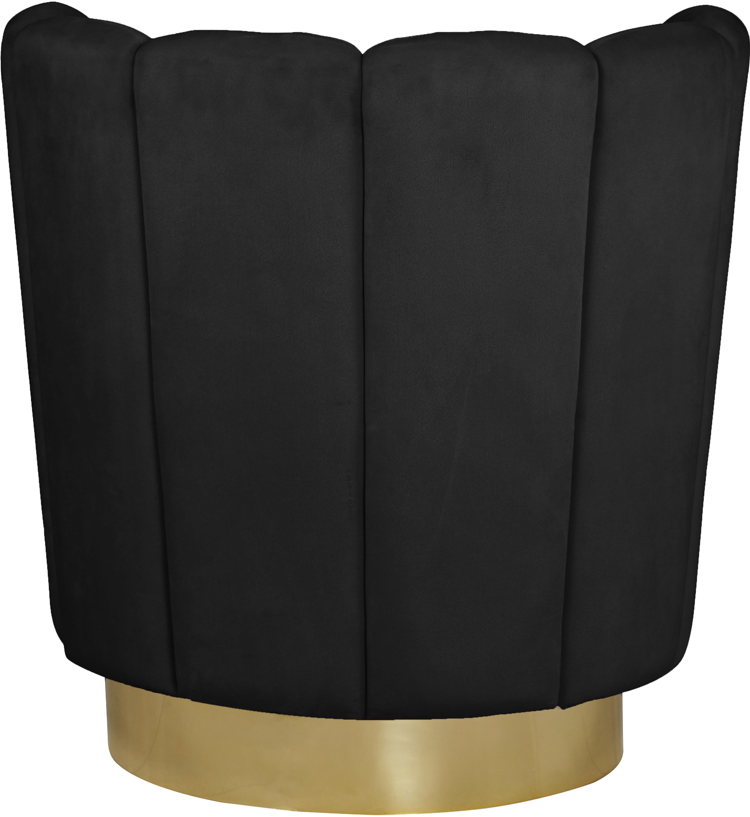 Lily Black Velvet Accent Chair - Luxury Home Furniture (MI)