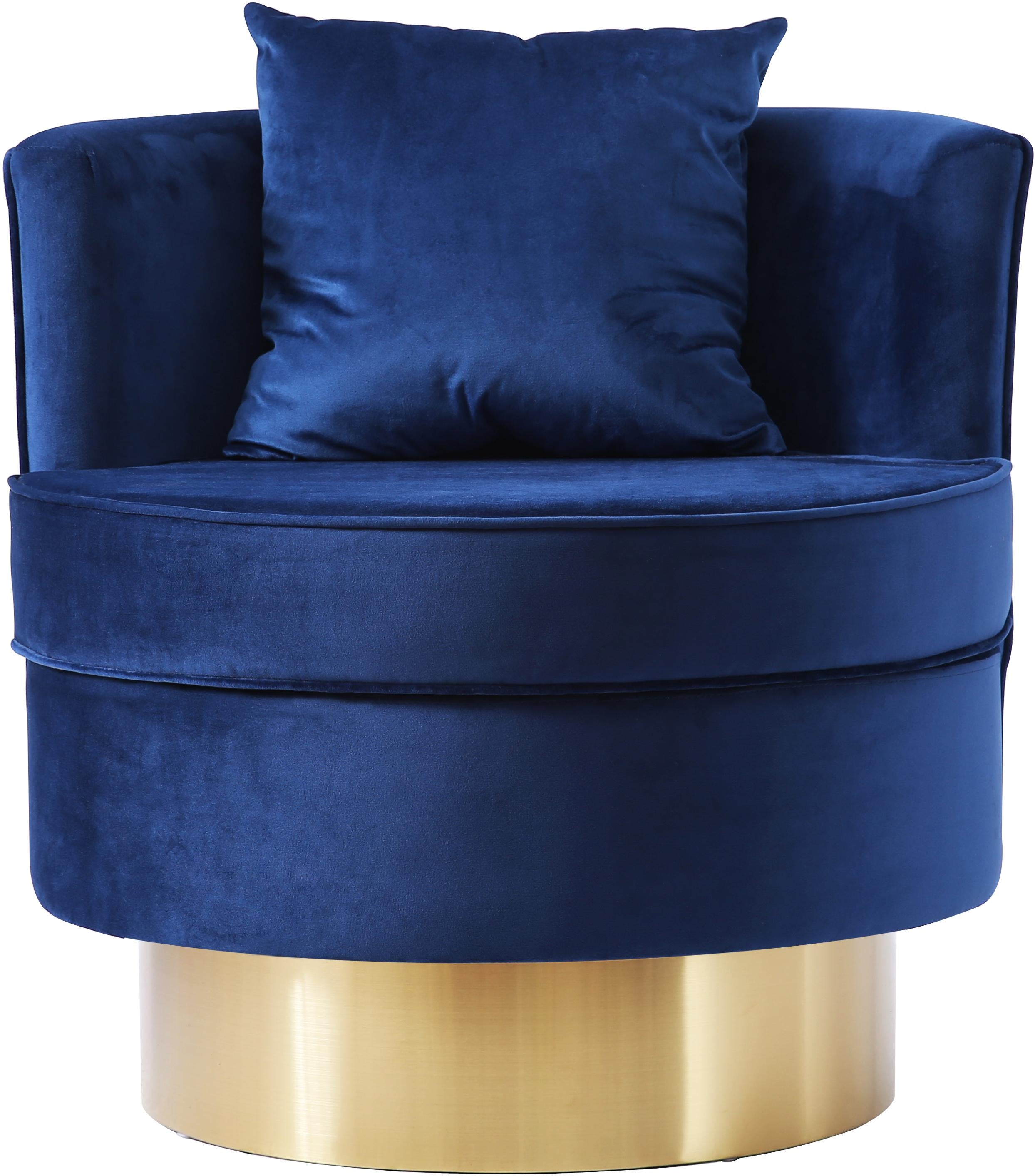 Kendra Navy Velvet Accent Chair - Luxury Home Furniture (MI)