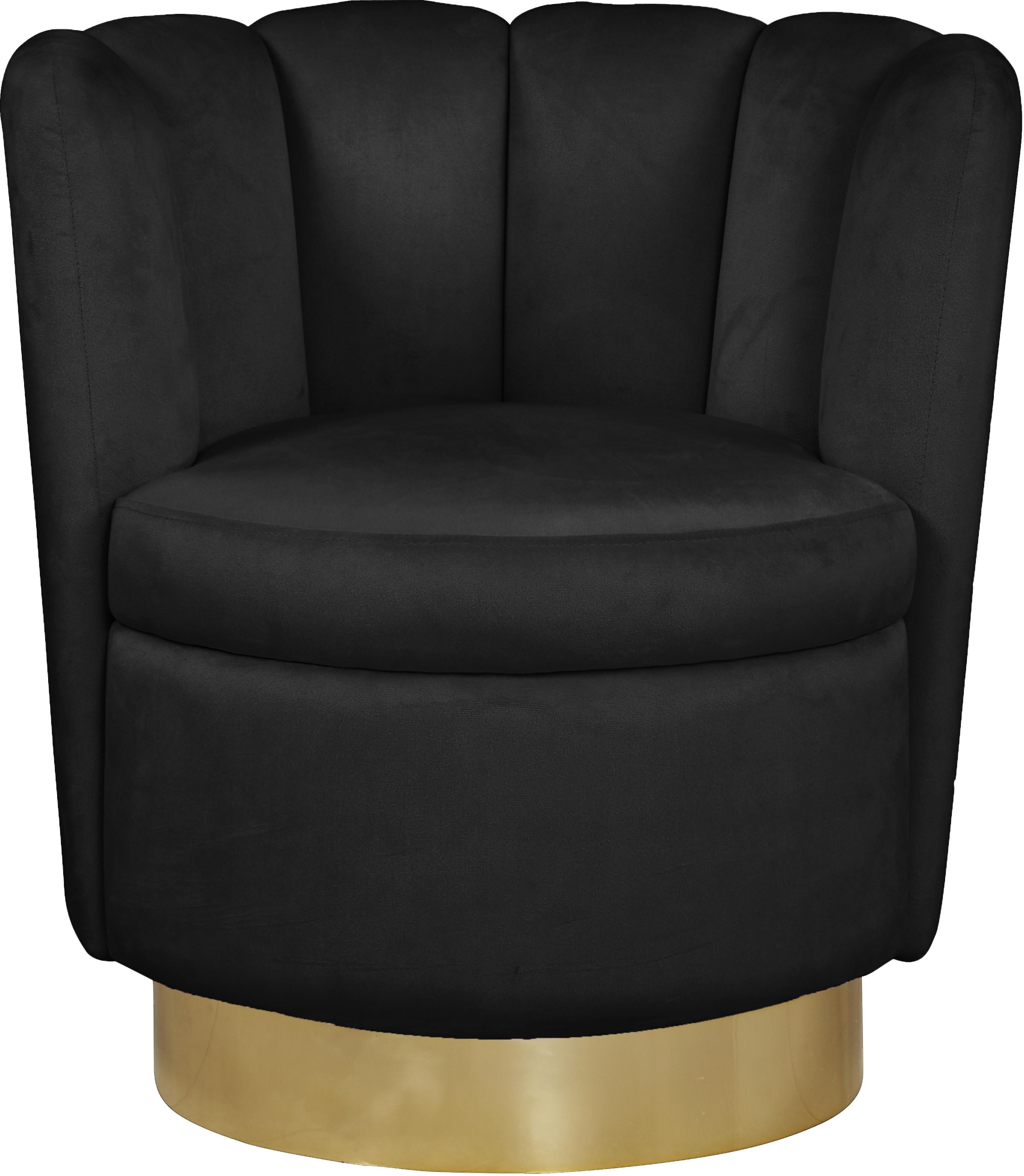 Lily Black Velvet Accent Chair - Luxury Home Furniture (MI)
