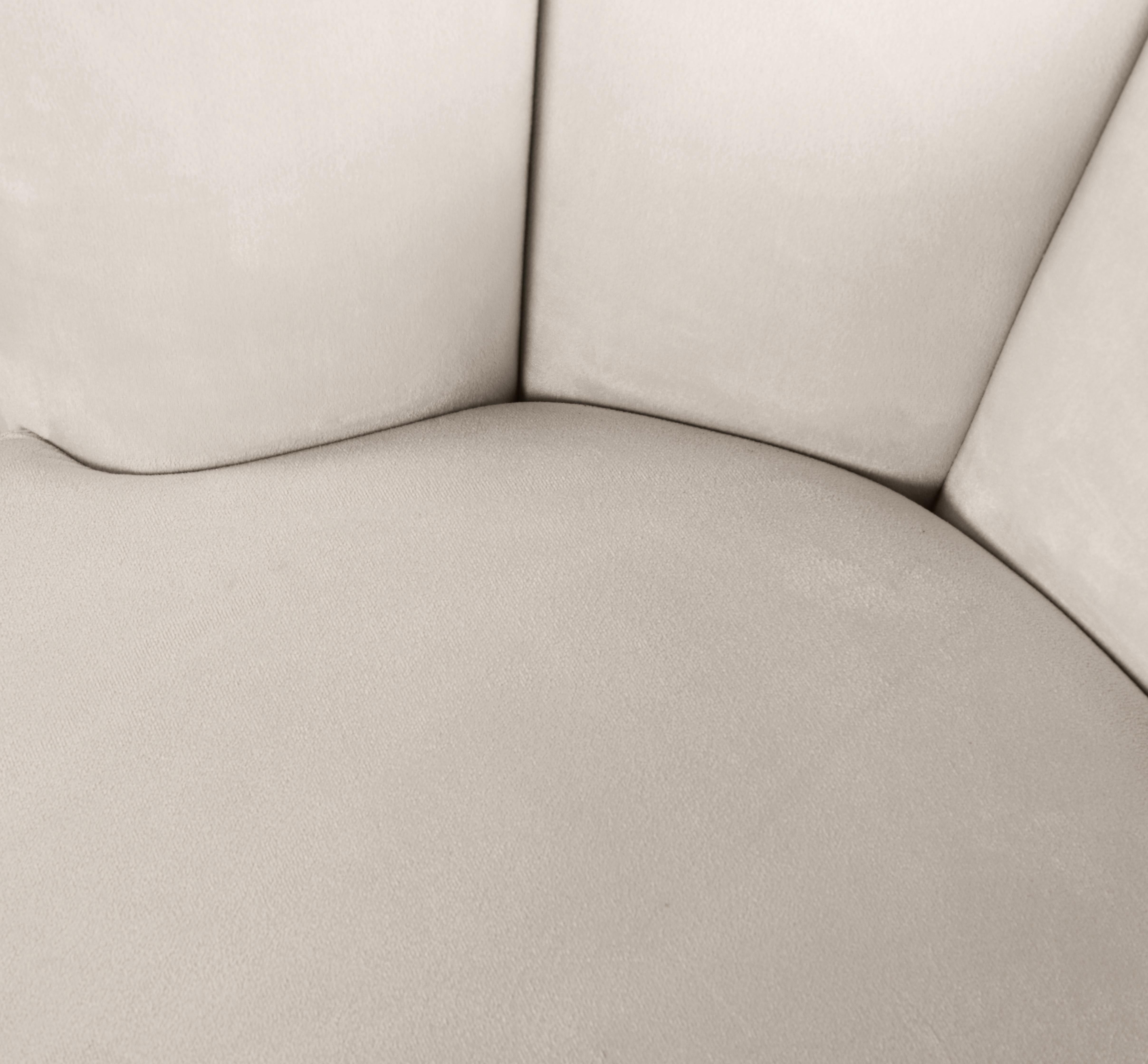 Lily Cream Velvet Accent Chair - Luxury Home Furniture (MI)