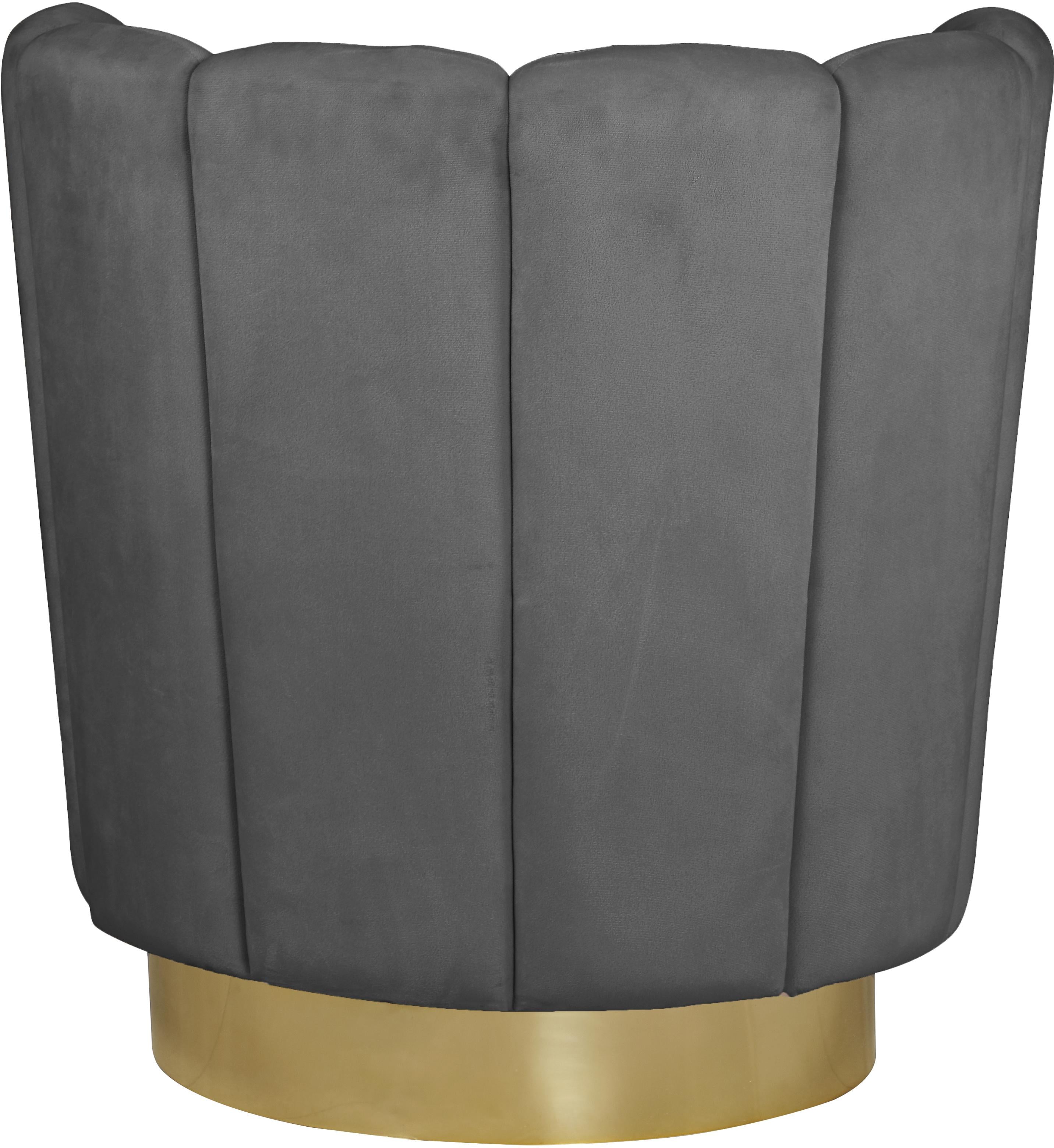 Lily Grey Velvet Accent Chair - Luxury Home Furniture (MI)