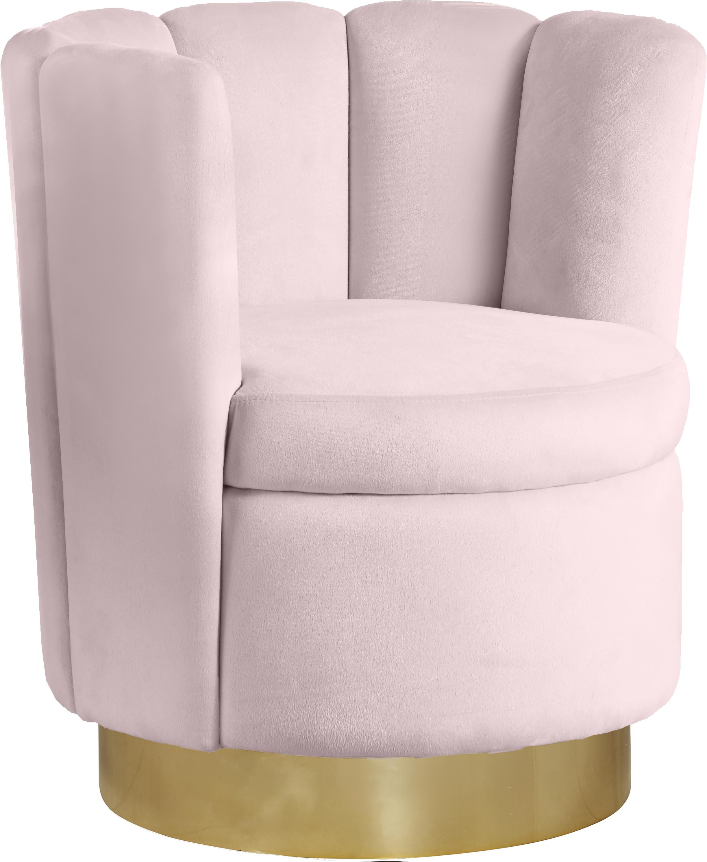 Lily Pink Velvet Accent Chair - Luxury Home Furniture (MI)
