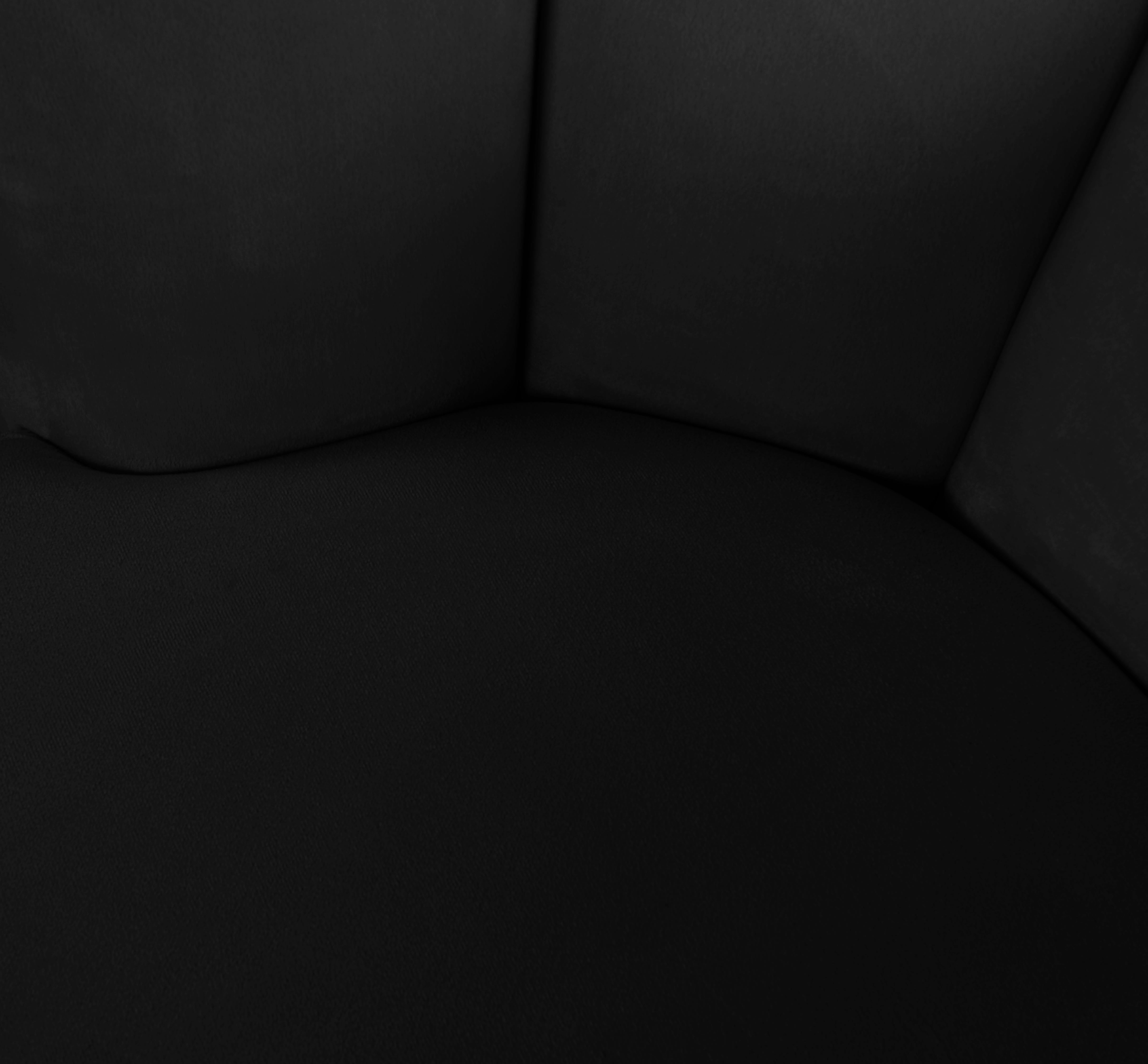 Lily Black Velvet Accent Chair - Luxury Home Furniture (MI)