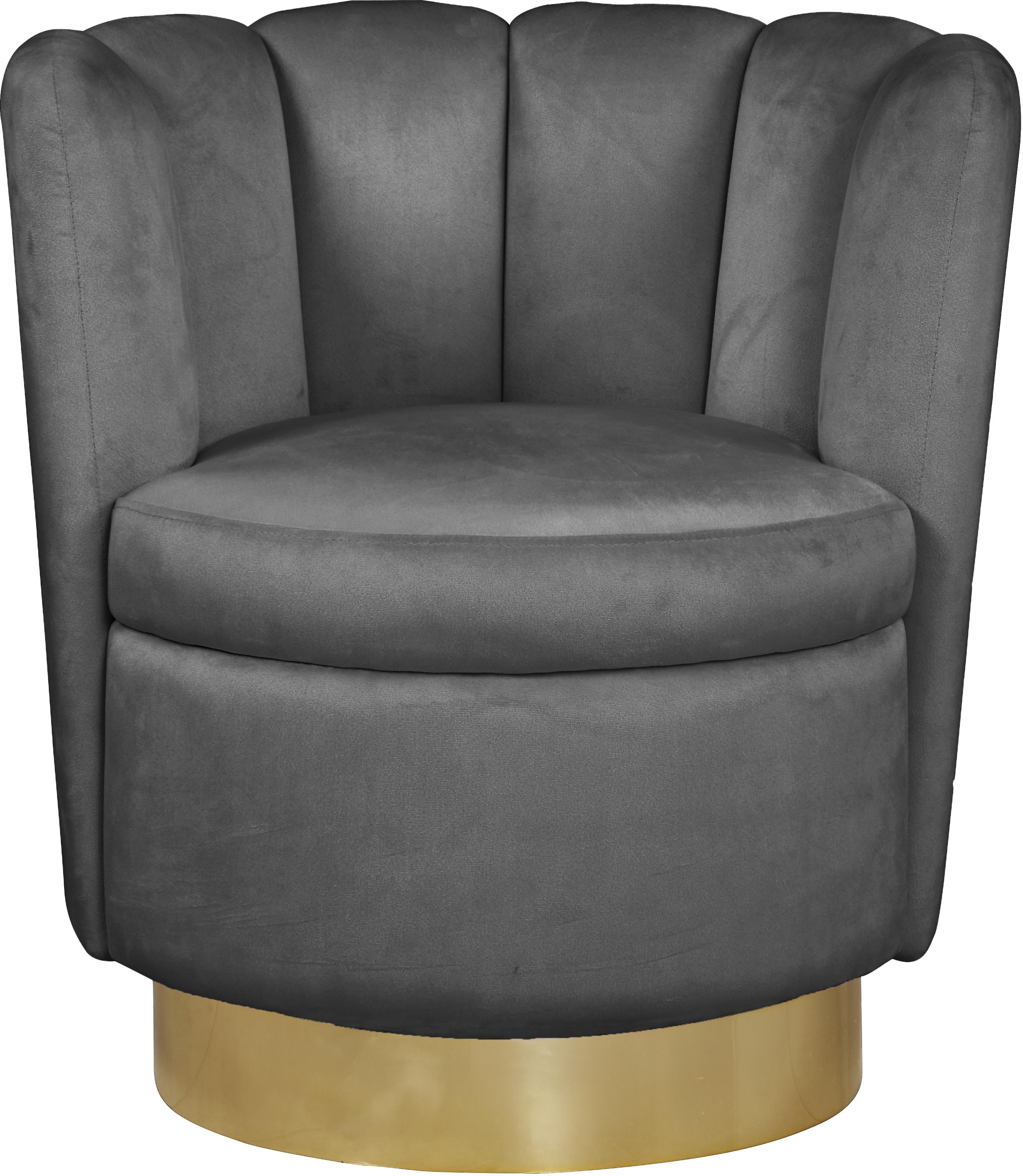 Lily Grey Velvet Accent Chair - Luxury Home Furniture (MI)