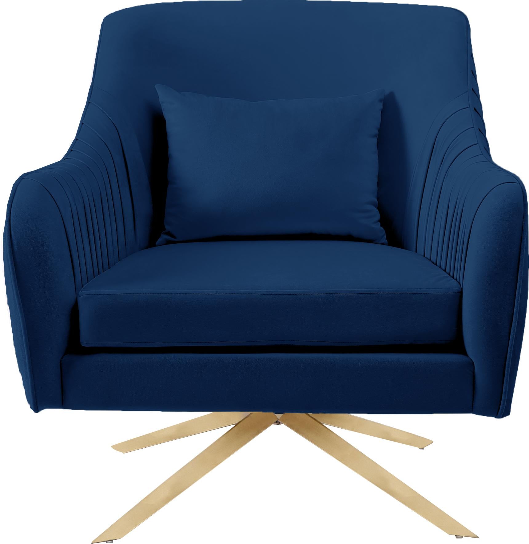 Paloma Navy Velvet Accent Chair - Luxury Home Furniture (MI)