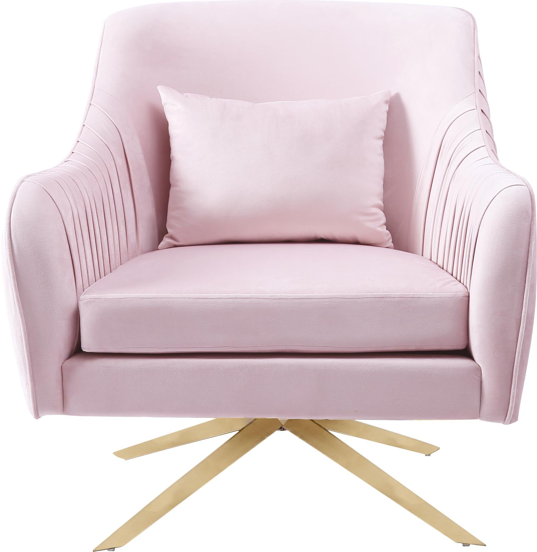 Paloma Pink Velvet Accent Chair - Luxury Home Furniture (MI)