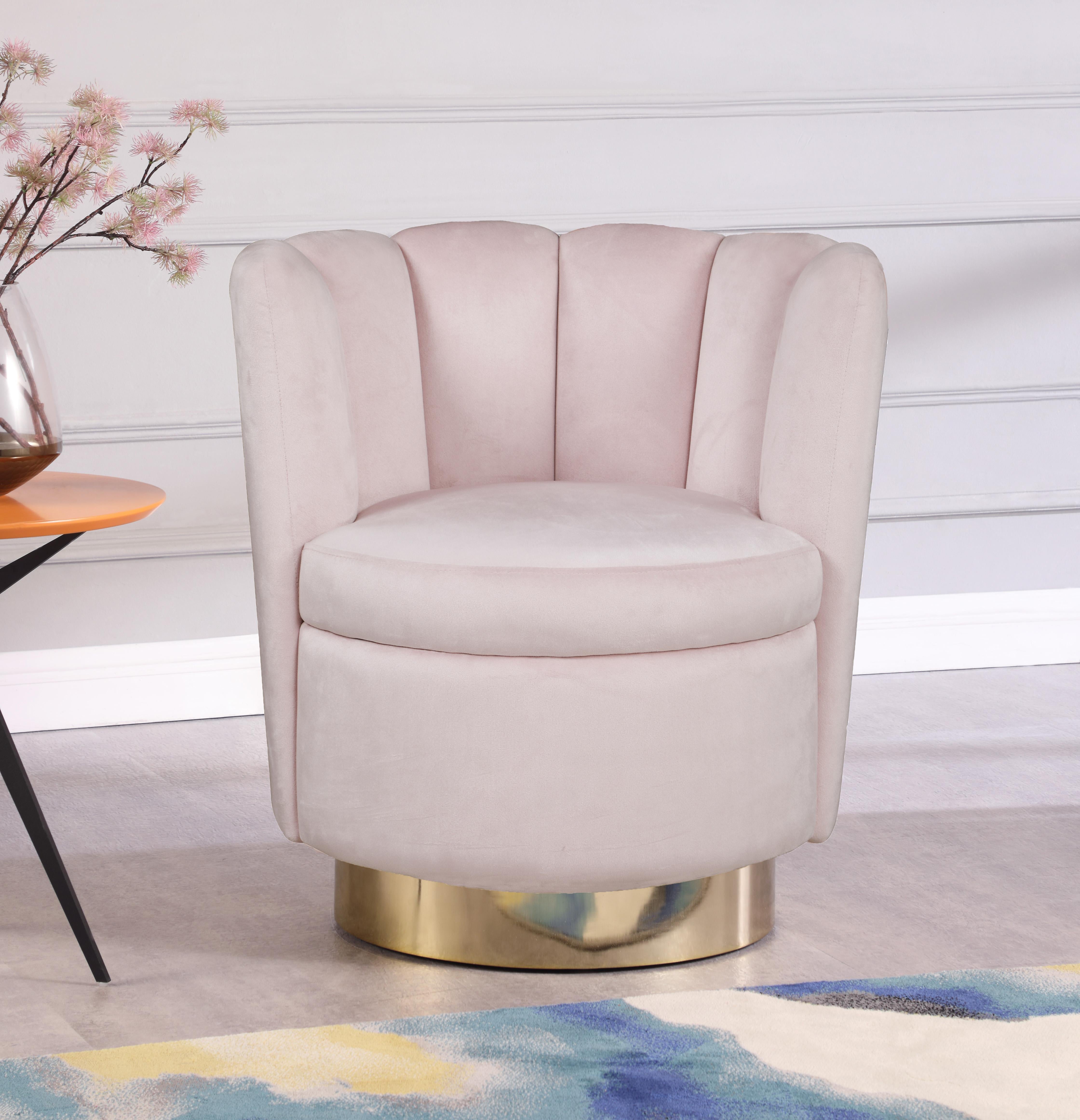 Lily Pink Velvet Accent Chair - Luxury Home Furniture (MI)
