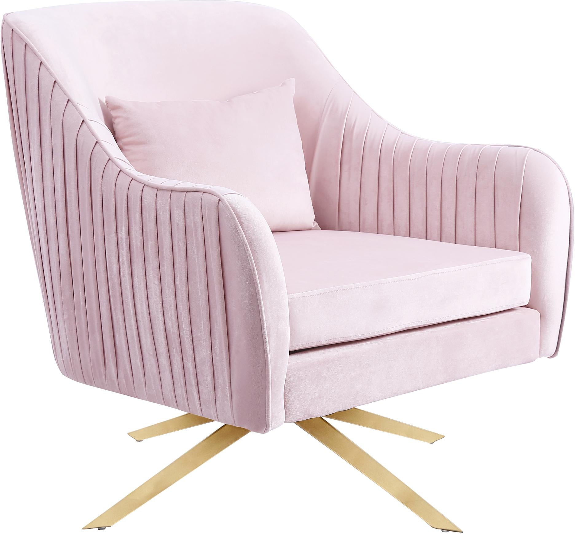 Paloma Pink Velvet Accent Chair - Luxury Home Furniture (MI)