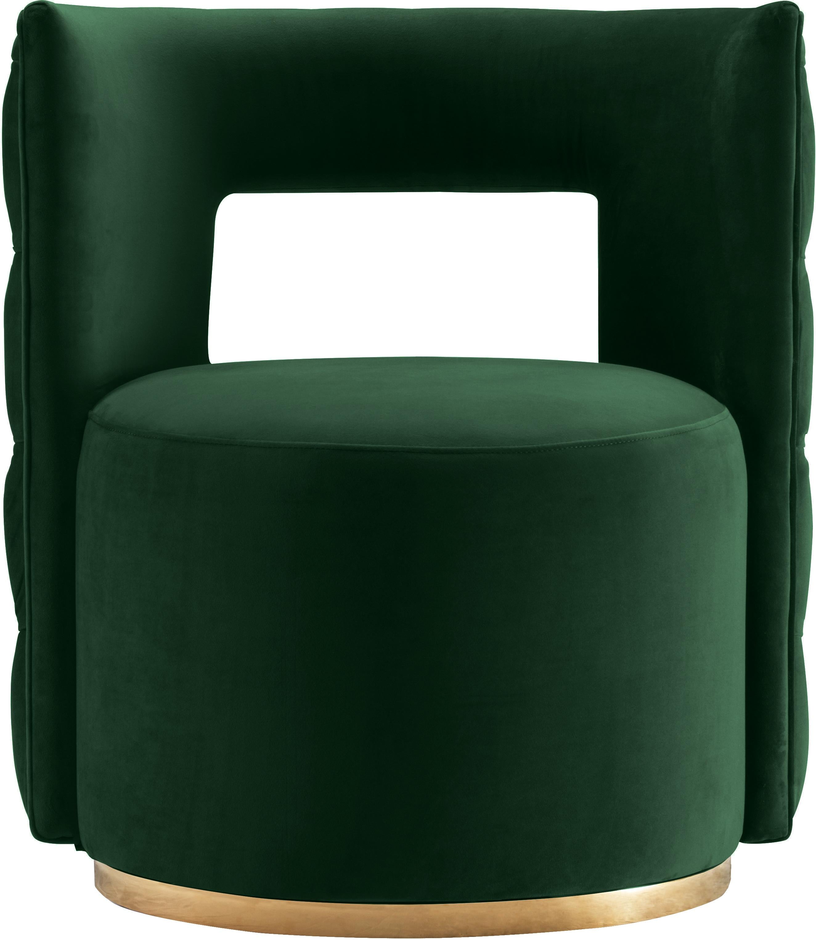 Theo Green Velvet Accent Chair - Luxury Home Furniture (MI)