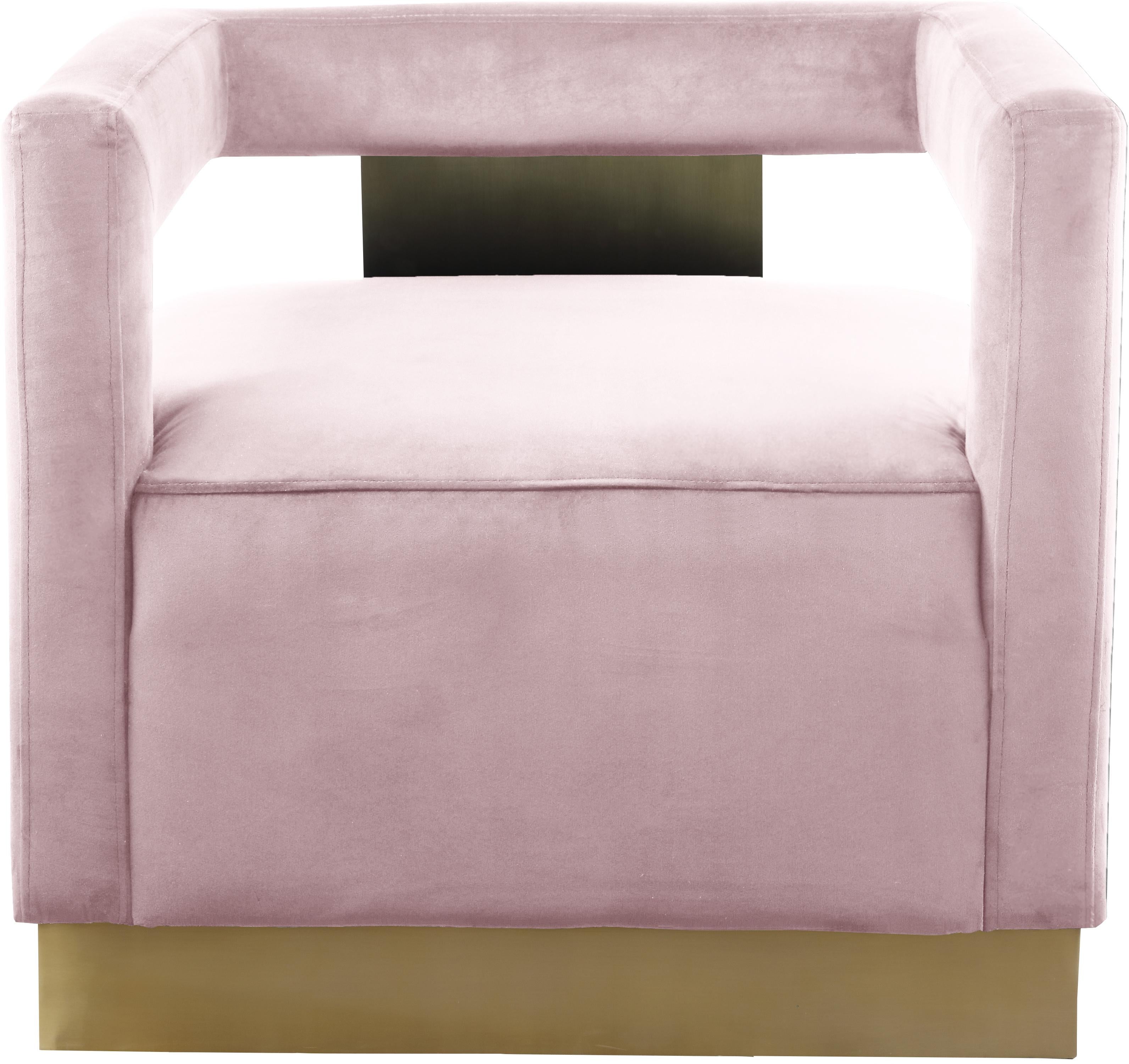 Armani Pink Velvet Accent Chair - Luxury Home Furniture (MI)
