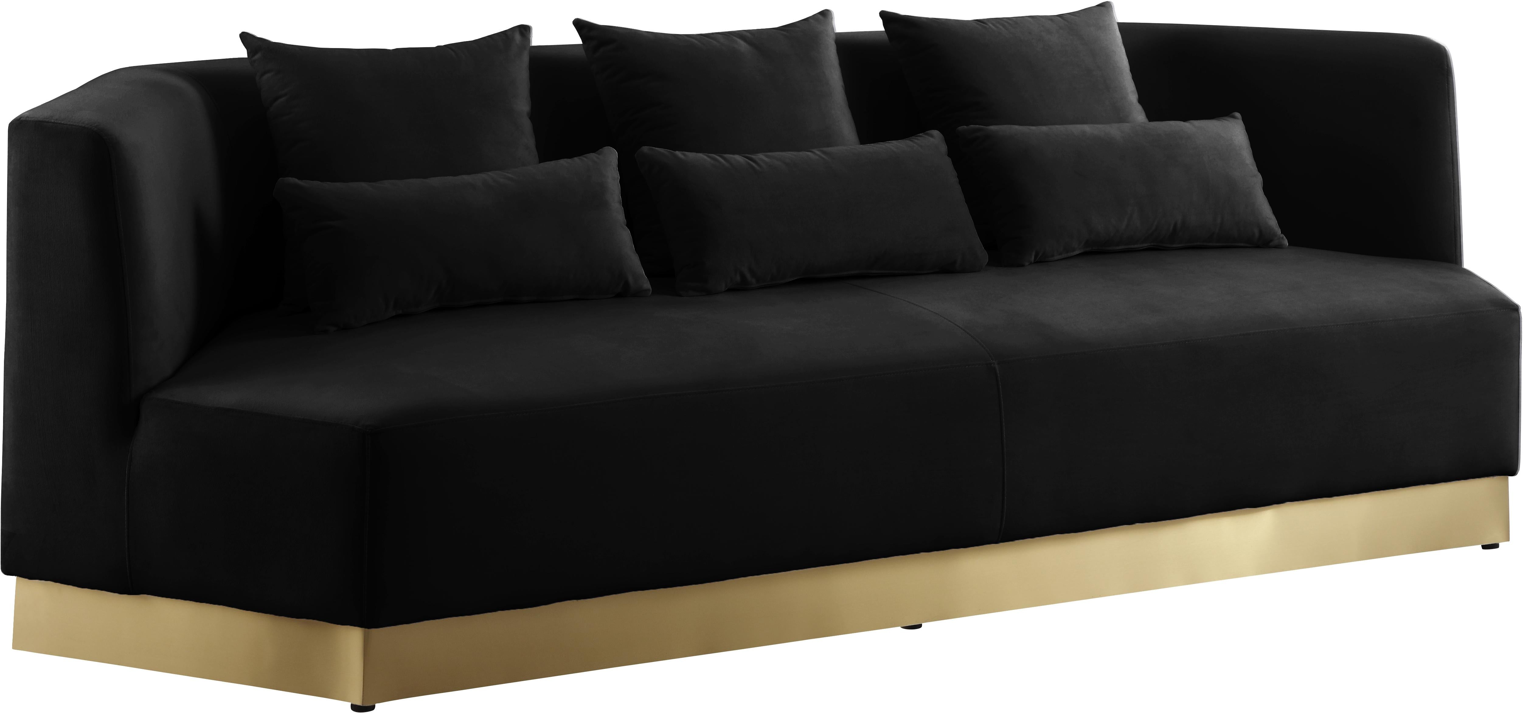 Marquis Black Velvet Sofa - Luxury Home Furniture (MI)