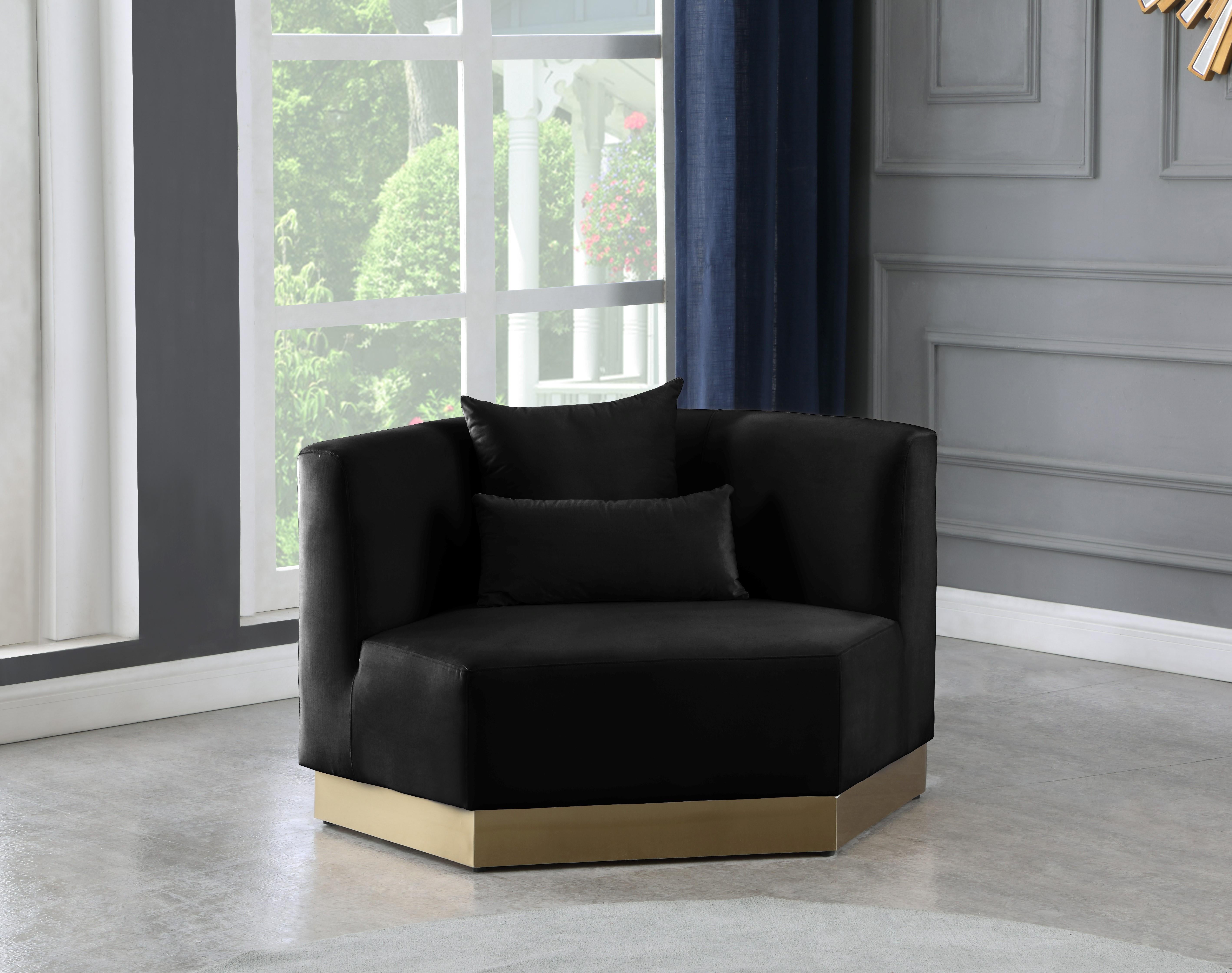 Marquis Black Velvet Chair - Luxury Home Furniture (MI)