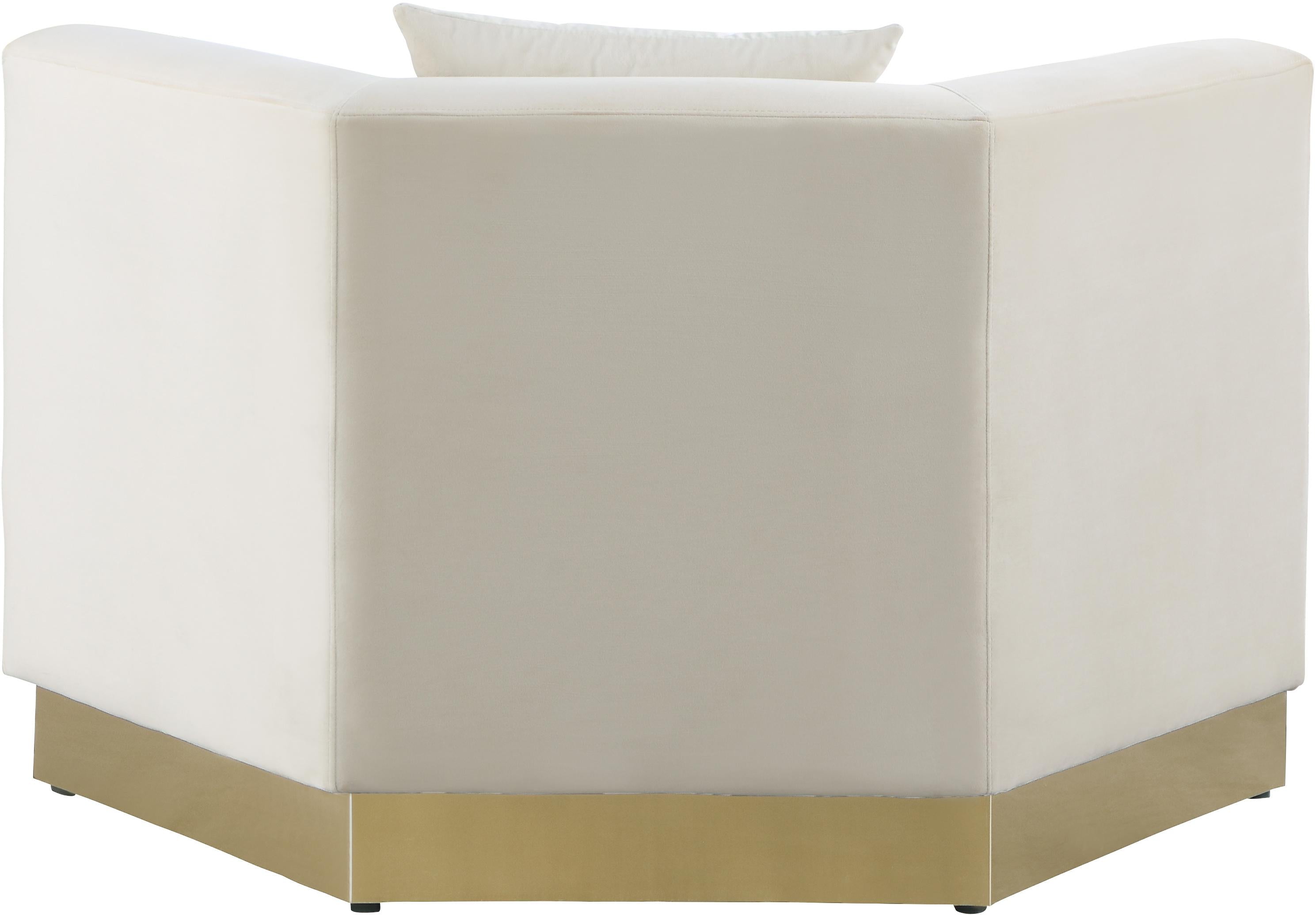 Marquis Cream Velvet Chair - Luxury Home Furniture (MI)