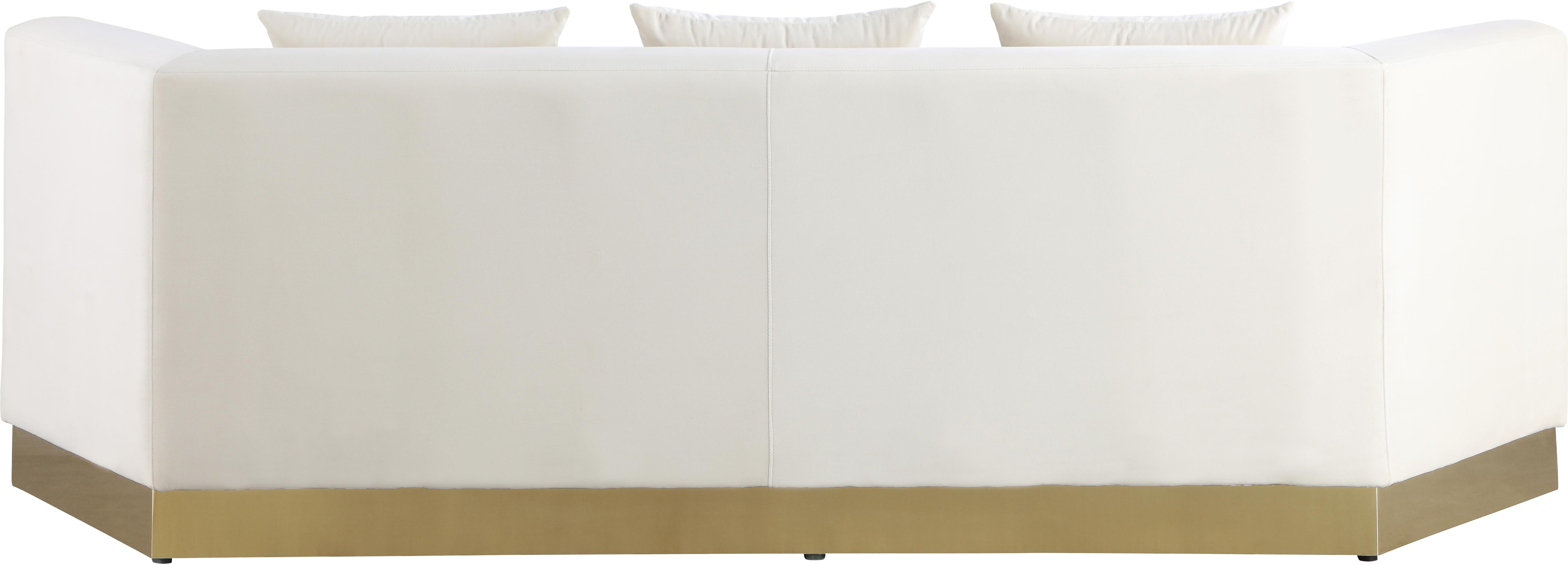 Marquis Cream Velvet Sofa - Luxury Home Furniture (MI)