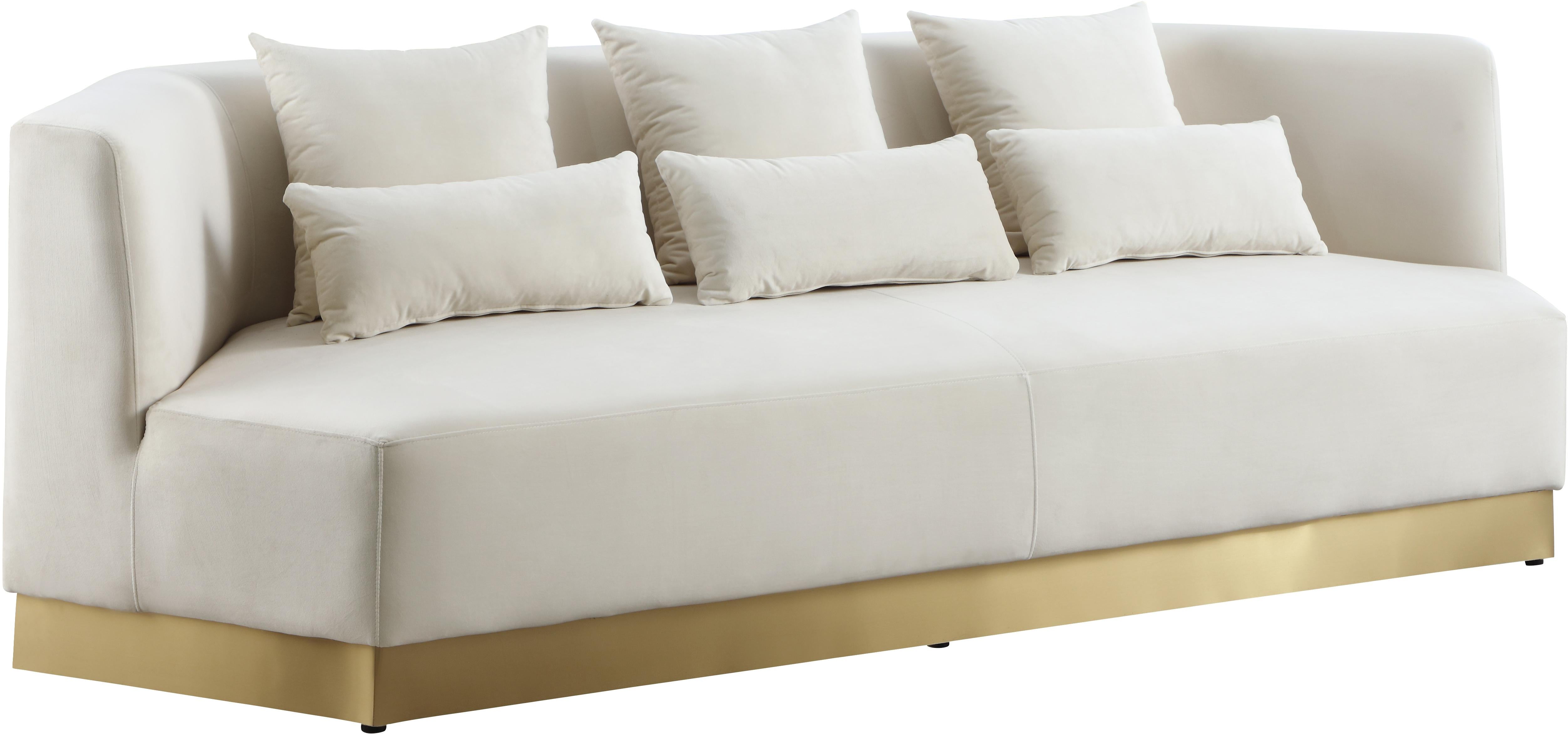 Marquis Cream Velvet Sofa - Luxury Home Furniture (MI)