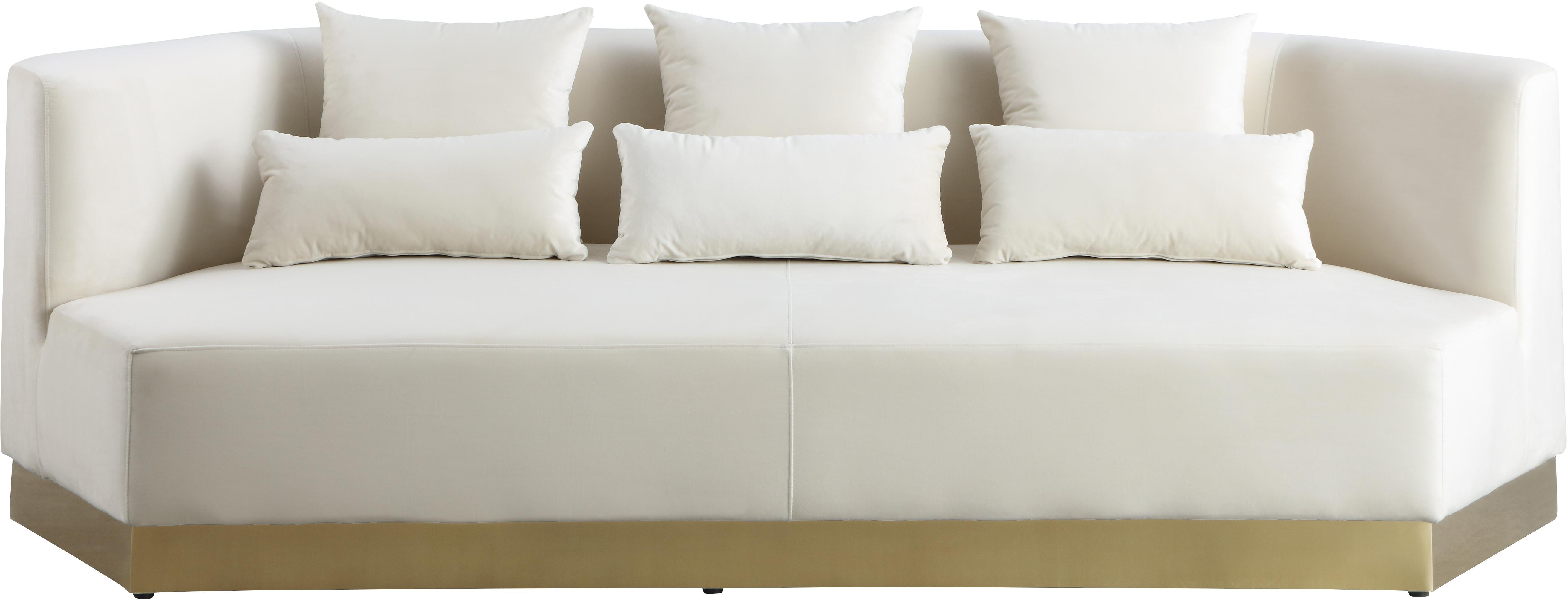 Marquis Cream Velvet Sofa - Luxury Home Furniture (MI)