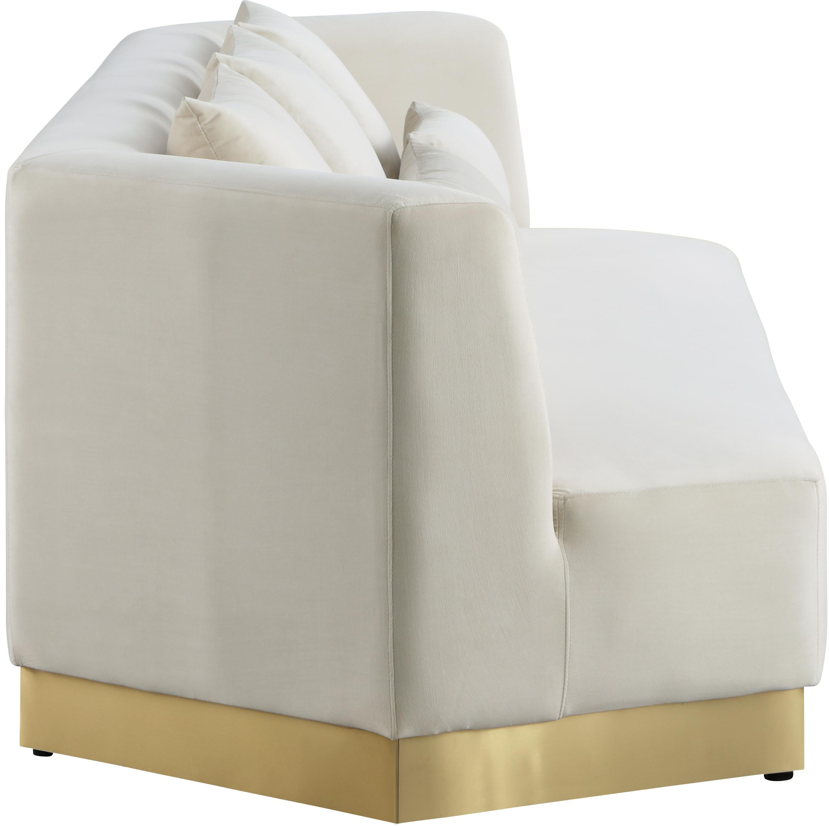 Marquis Cream Velvet Sofa - Luxury Home Furniture (MI)