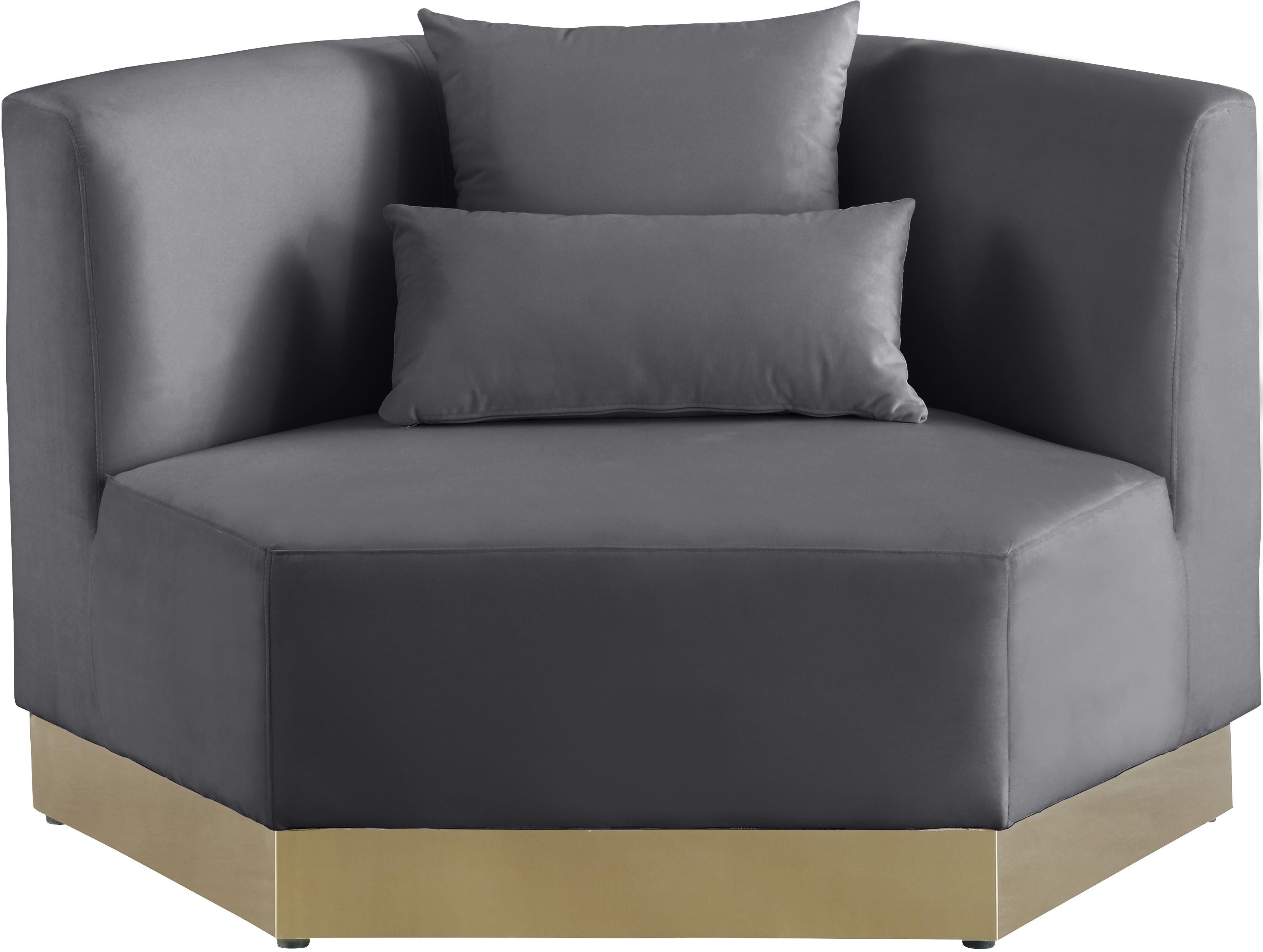 Marquis Grey Velvet Chair - Luxury Home Furniture (MI)