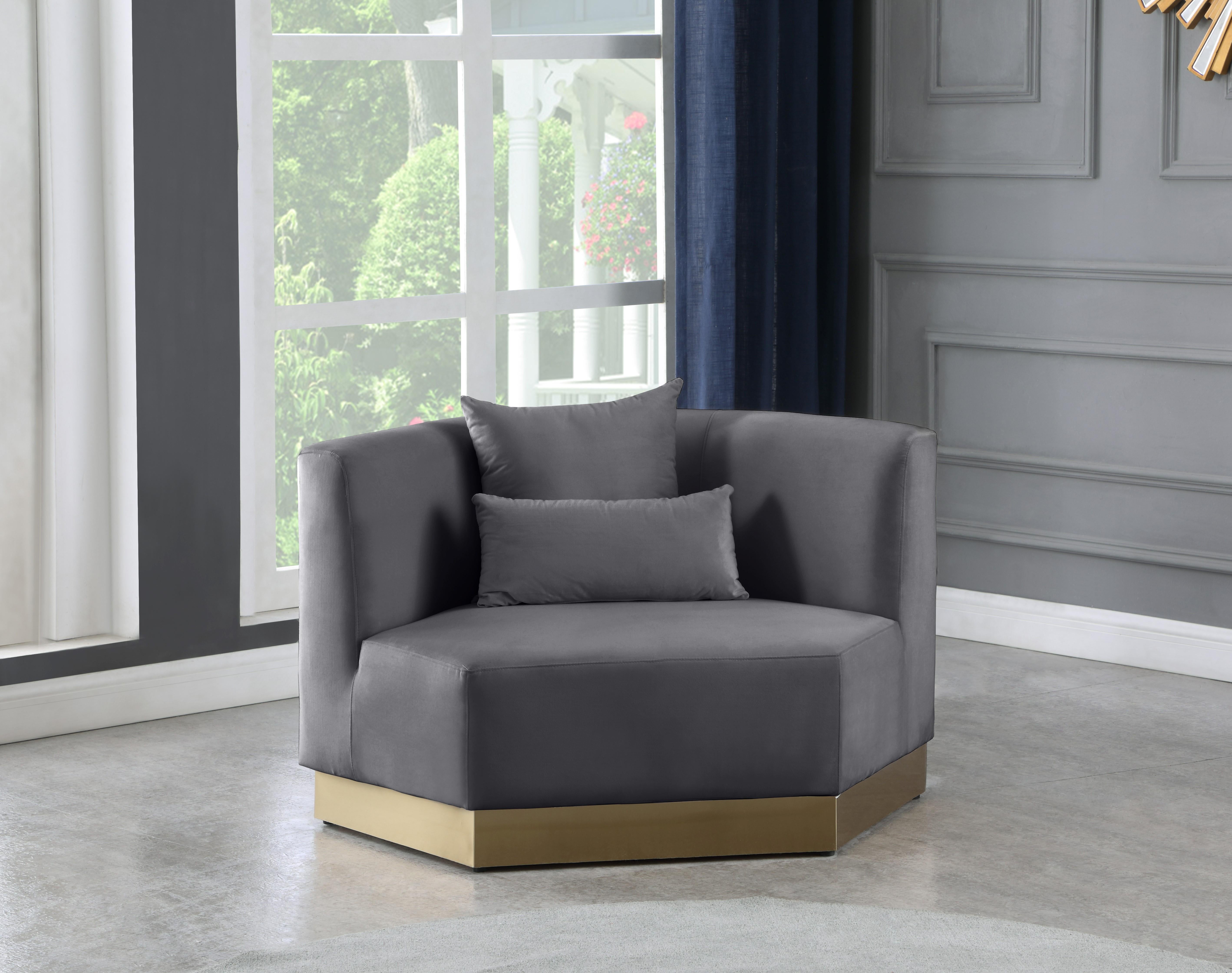 Marquis Grey Velvet Chair - Luxury Home Furniture (MI)