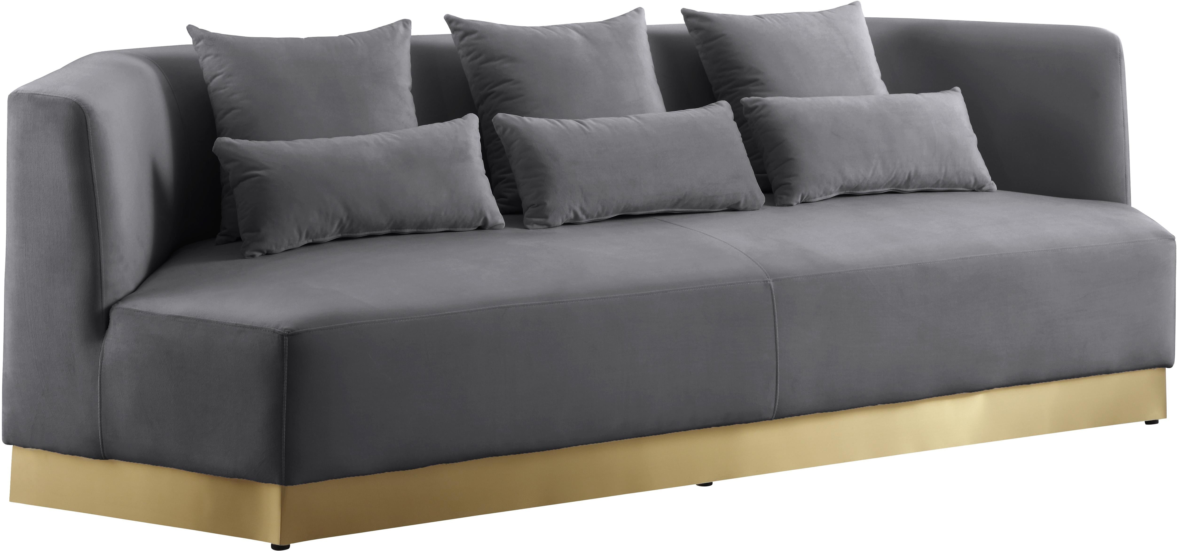 Marquis Grey Velvet Sofa - Luxury Home Furniture (MI)