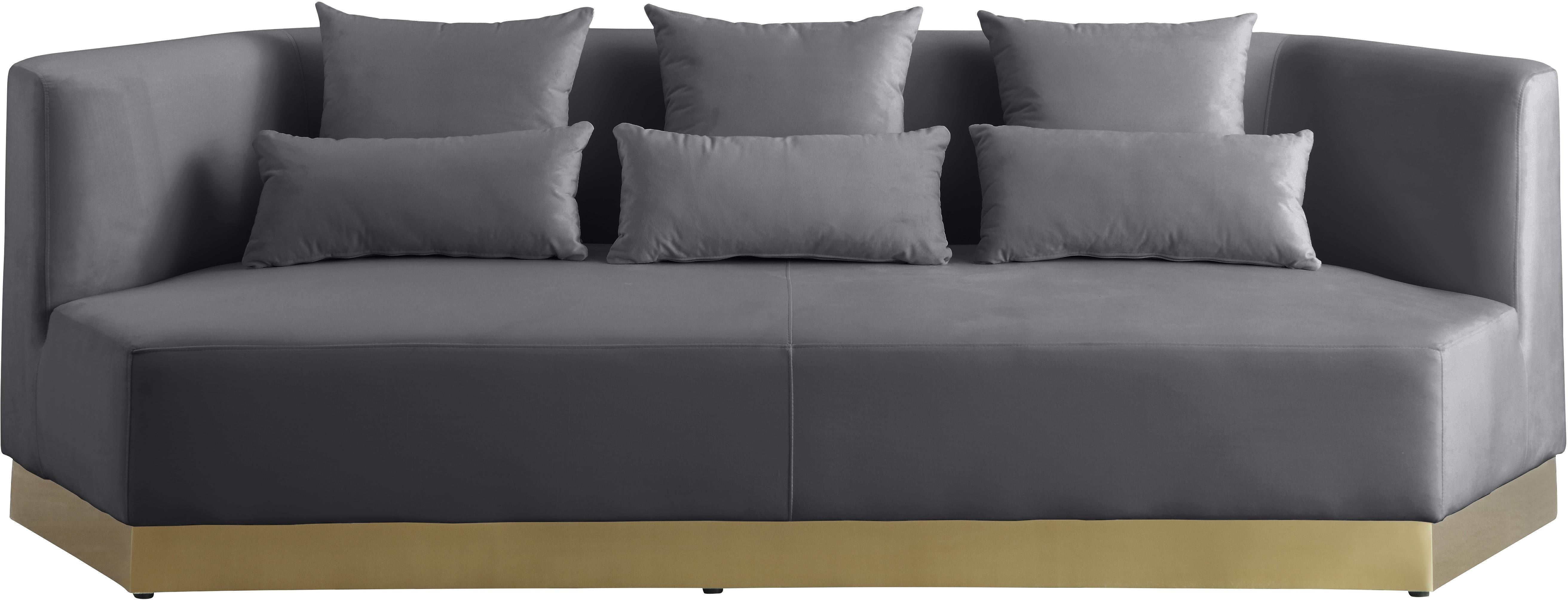 Marquis Grey Velvet Sofa - Luxury Home Furniture (MI)