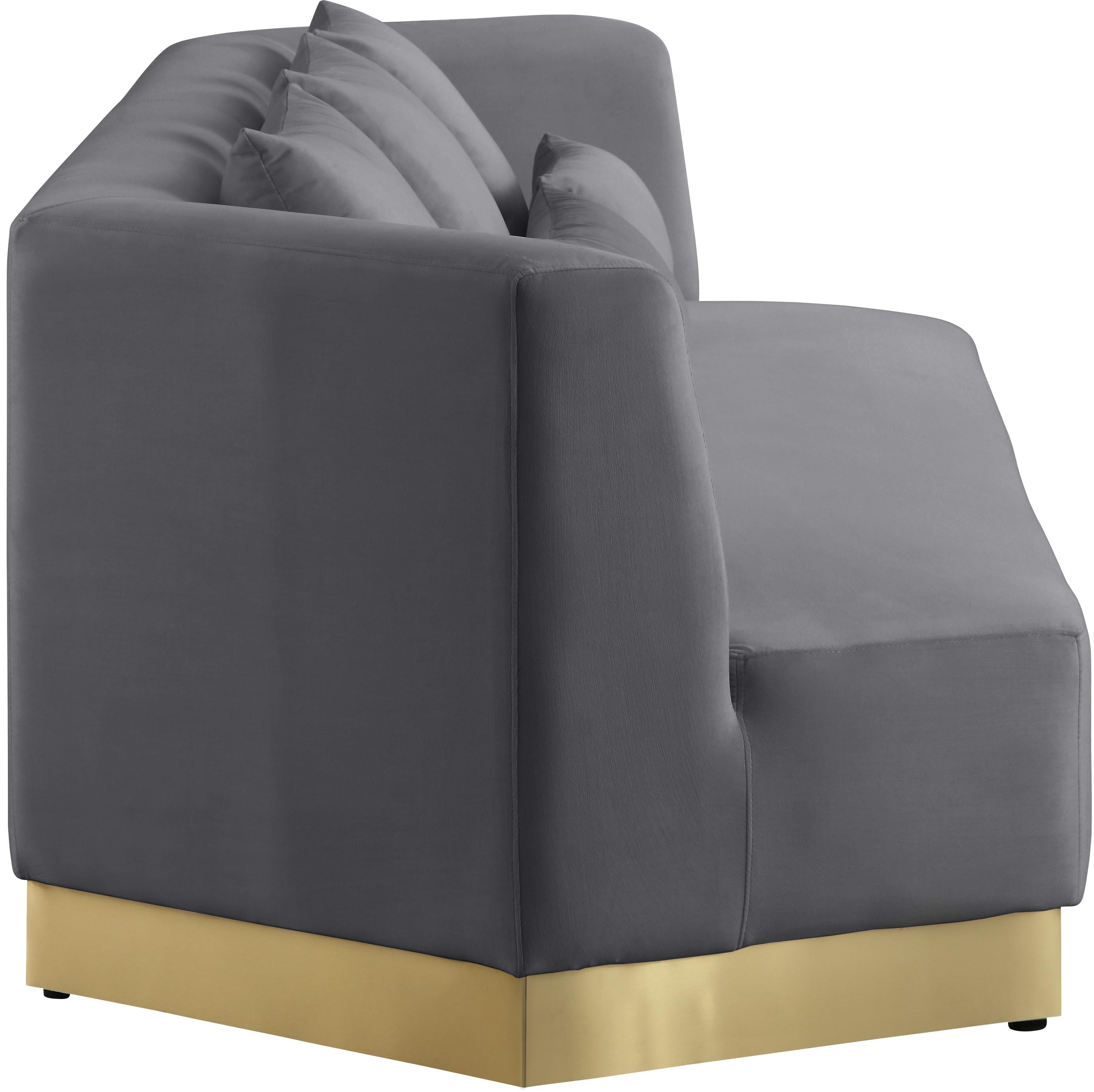 Marquis Grey Velvet Sofa - Luxury Home Furniture (MI)