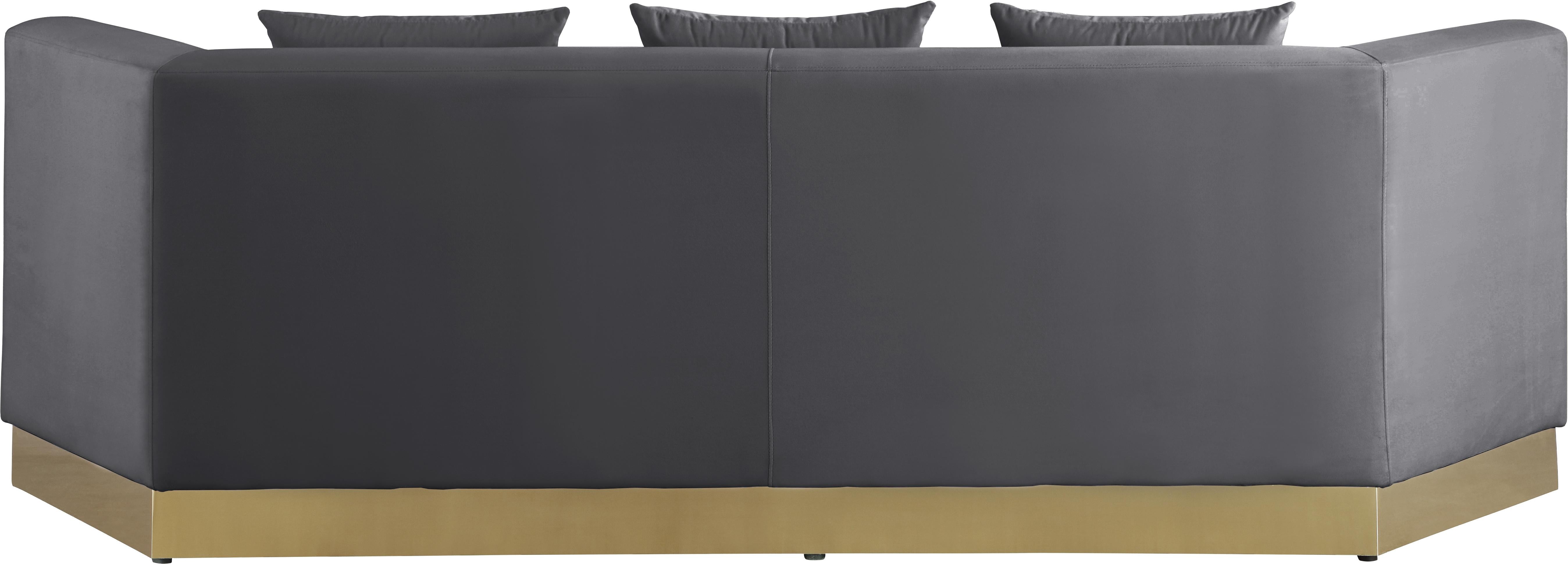 Marquis Grey Velvet Sofa - Luxury Home Furniture (MI)