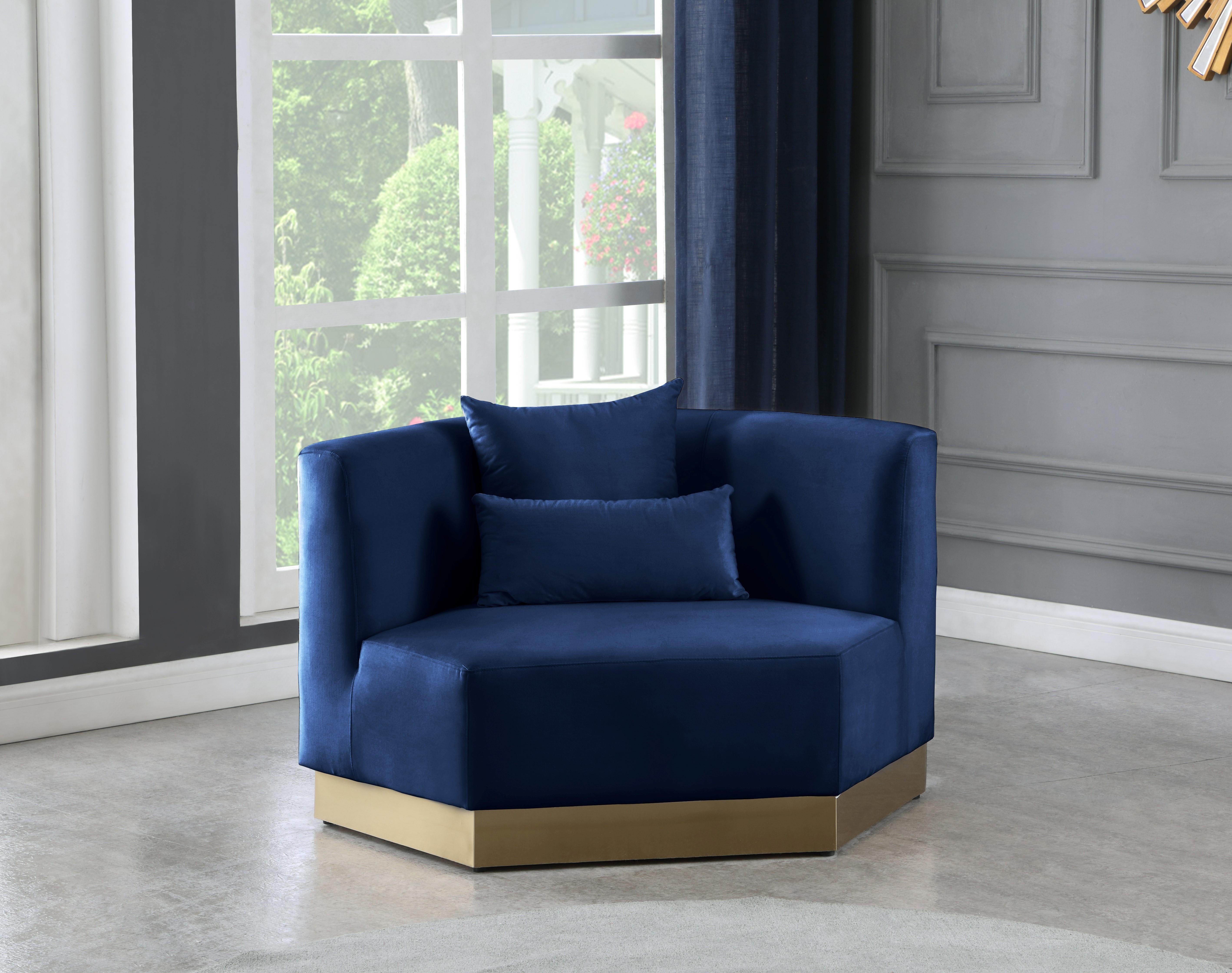 Marquis Navy Velvet Chair - Luxury Home Furniture (MI)