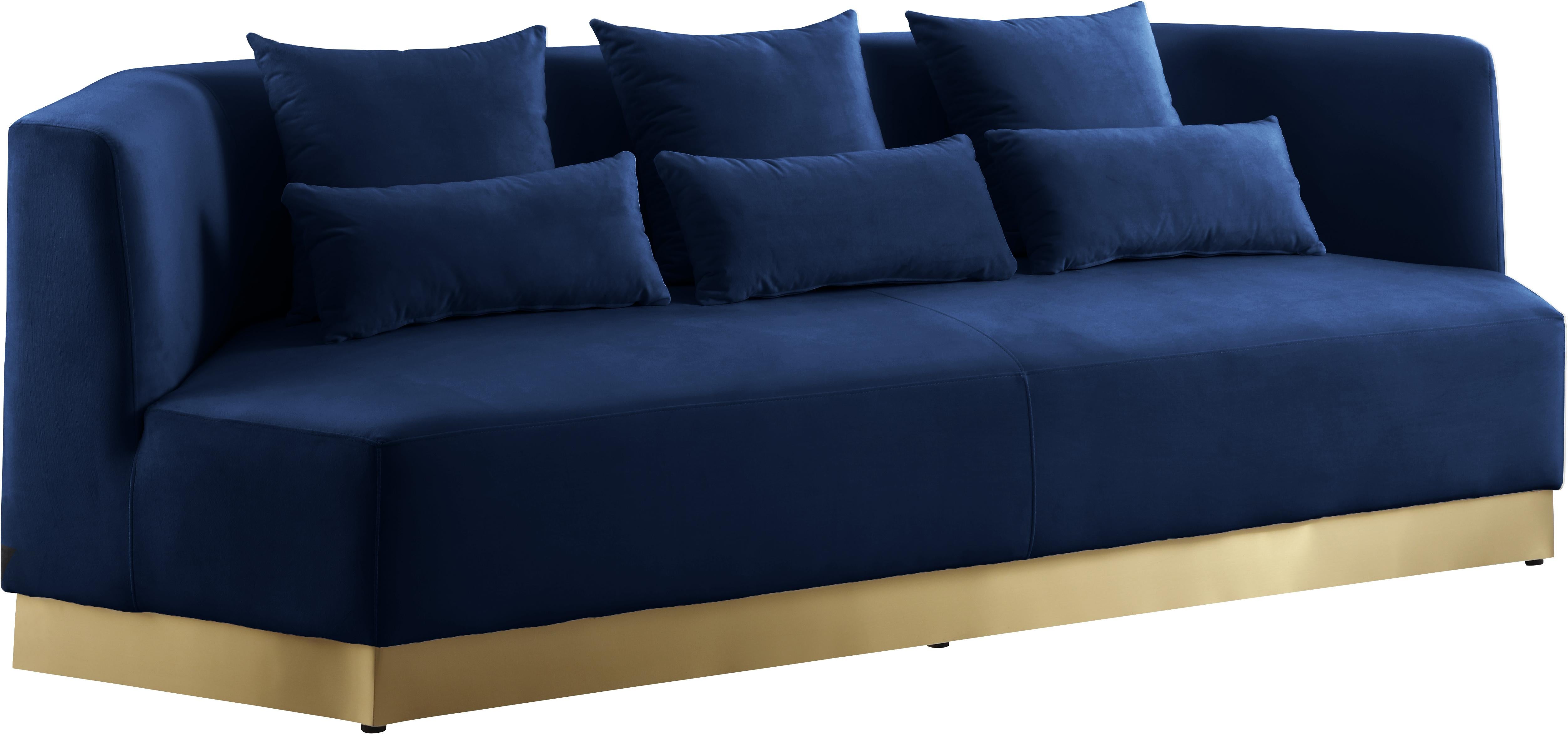 Marquis Navy Velvet Sofa - Luxury Home Furniture (MI)