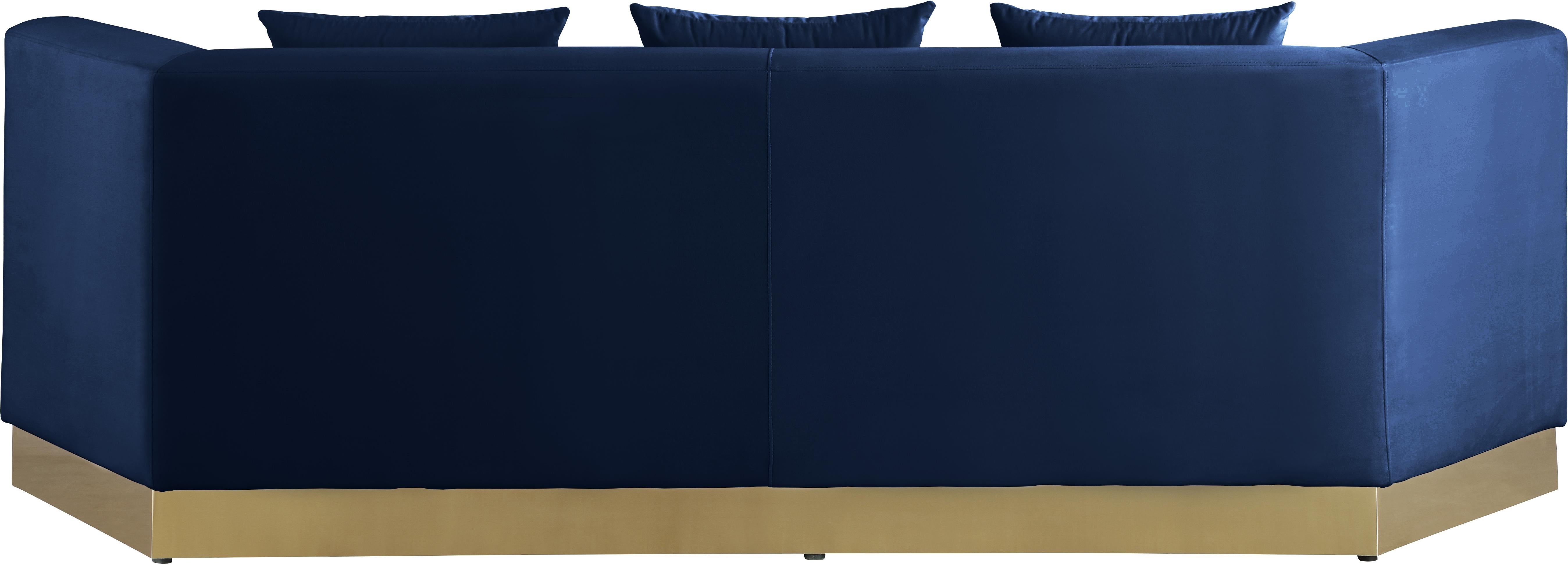 Marquis Navy Velvet Sofa - Luxury Home Furniture (MI)