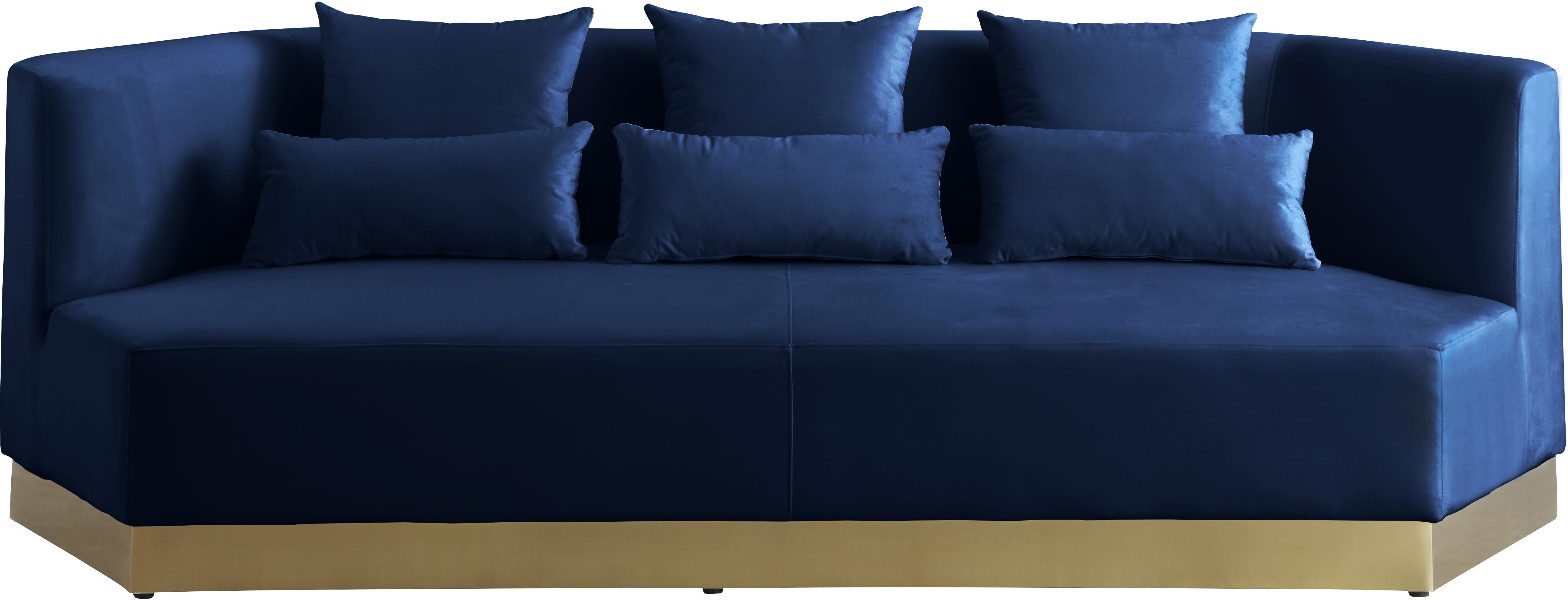 Marquis Navy Velvet Sofa - Luxury Home Furniture (MI)