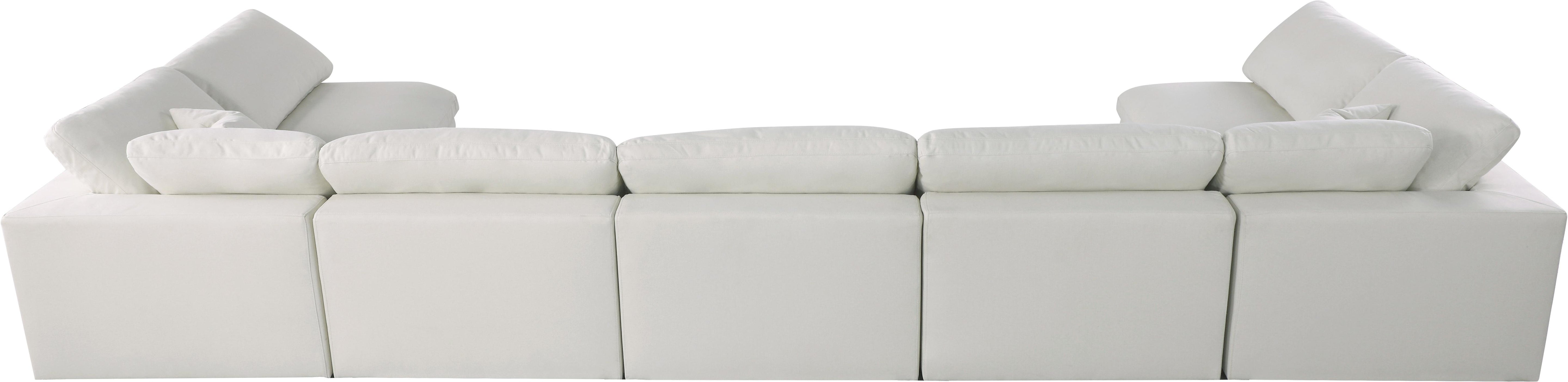 Serene Cream Linen Fabric Deluxe Cloud Modular Sectional - Luxury Home Furniture (MI)