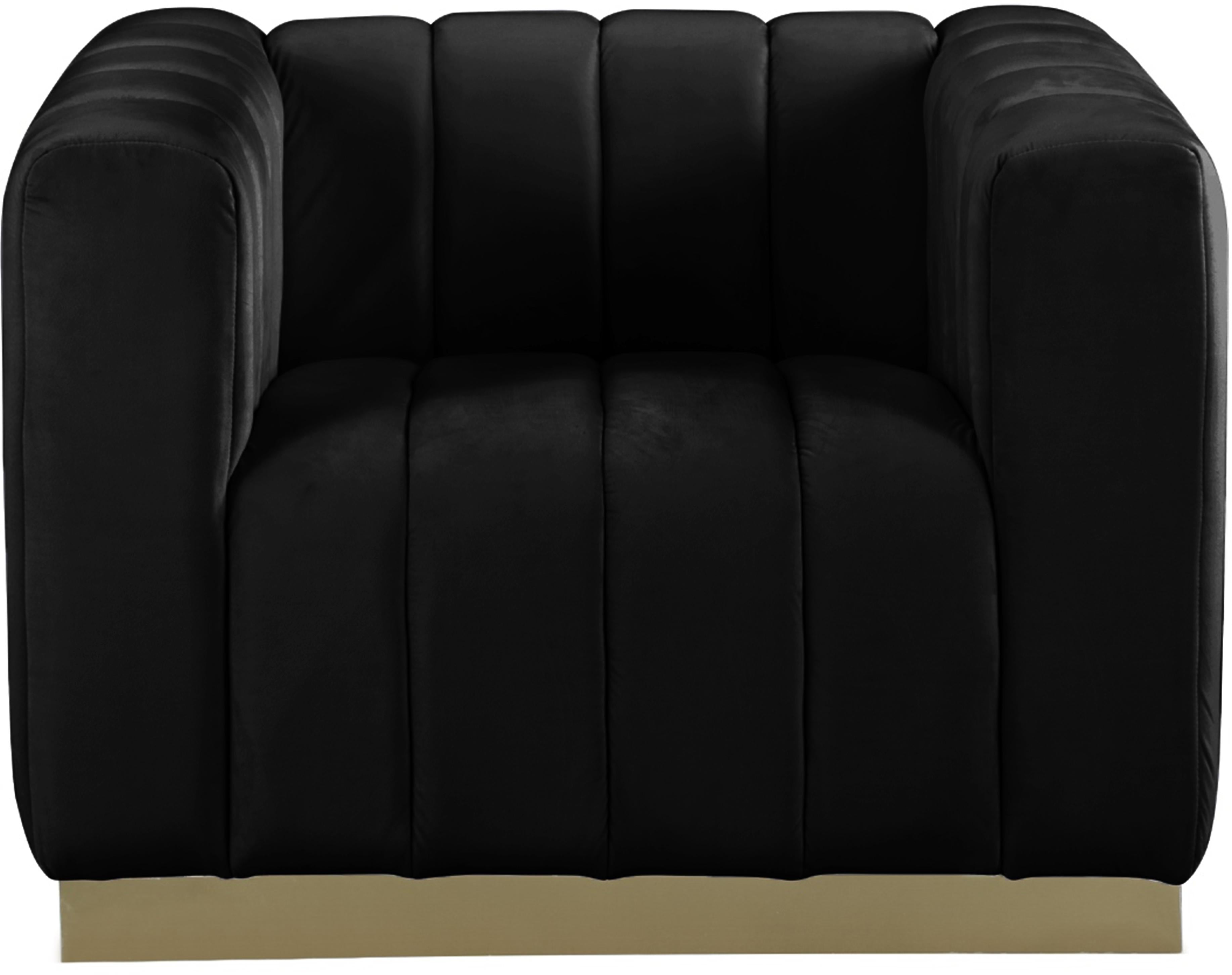 Marlon Black Velvet Chair - Luxury Home Furniture (MI)