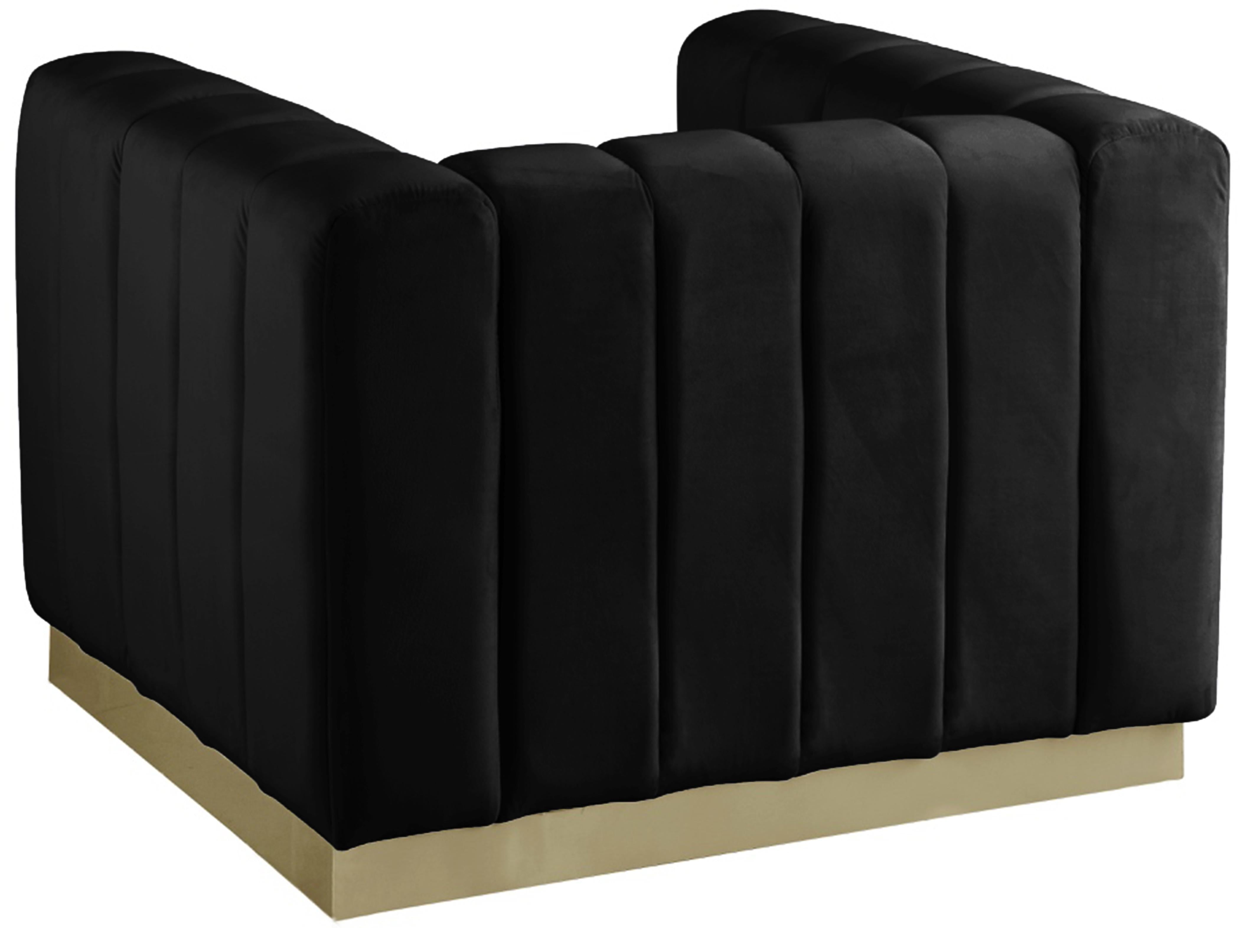 Marlon Black Velvet Chair - Luxury Home Furniture (MI)