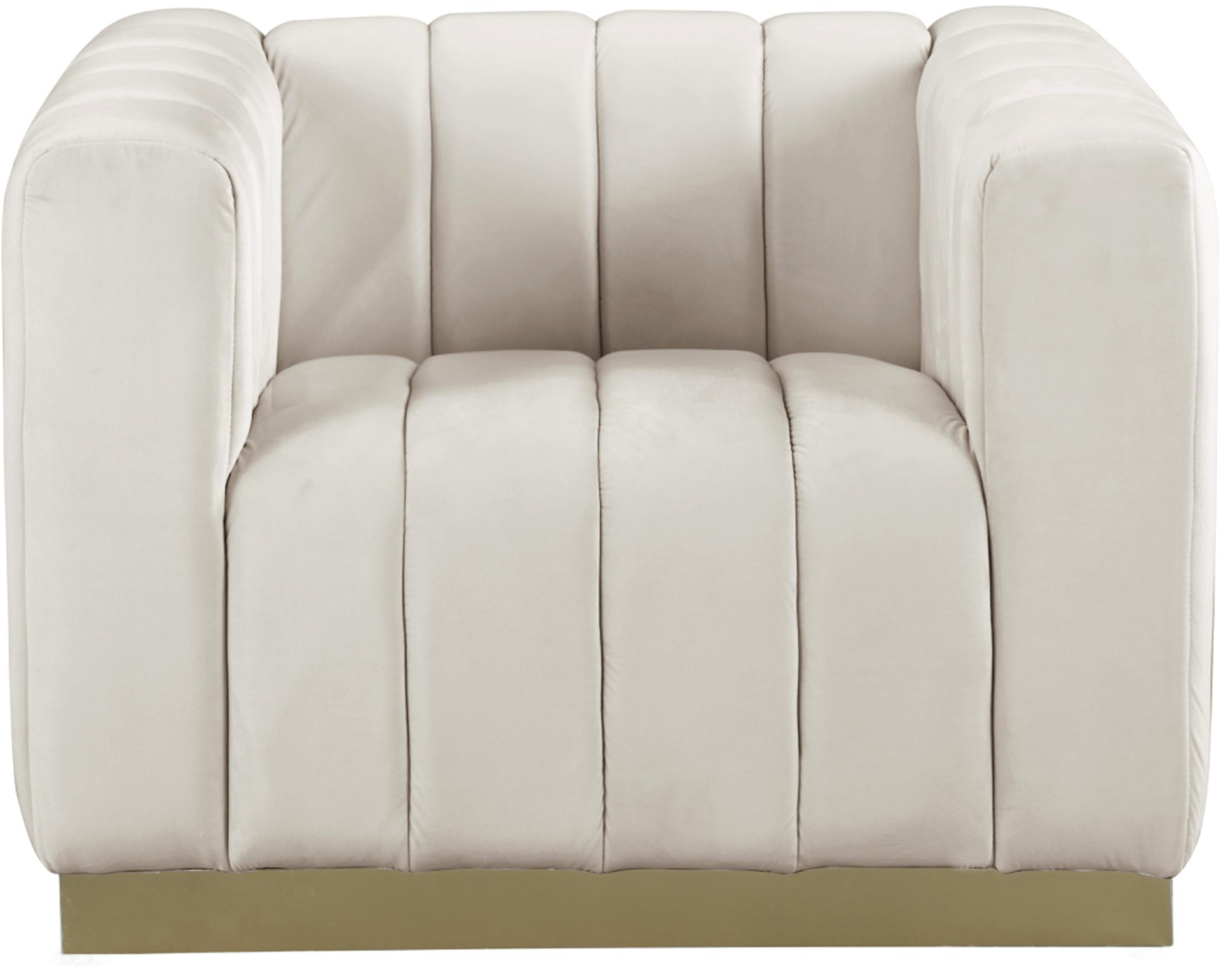 Marlon Cream Velvet Chair - Luxury Home Furniture (MI)