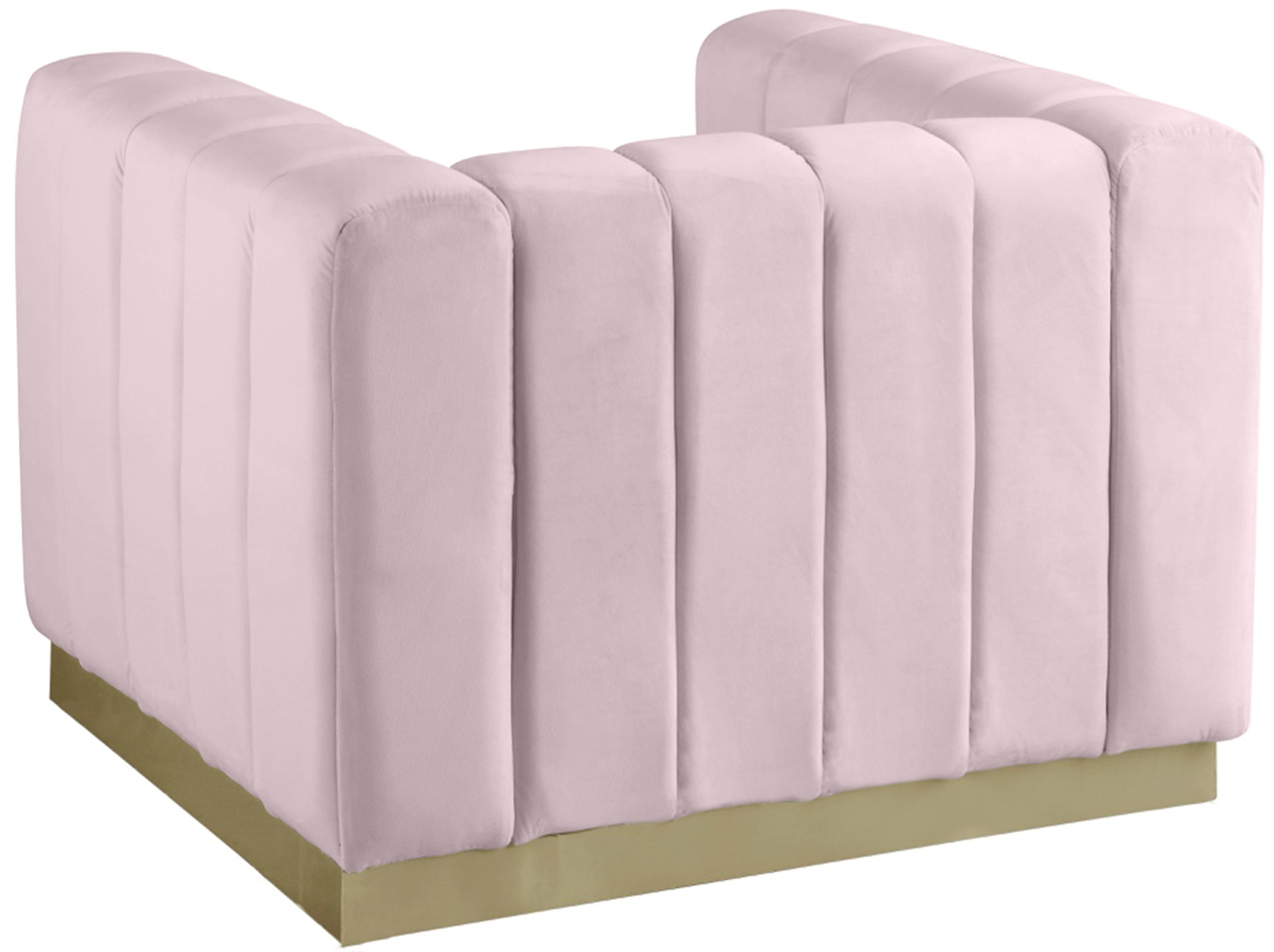 Marlon Pink Velvet Chair - Luxury Home Furniture (MI)