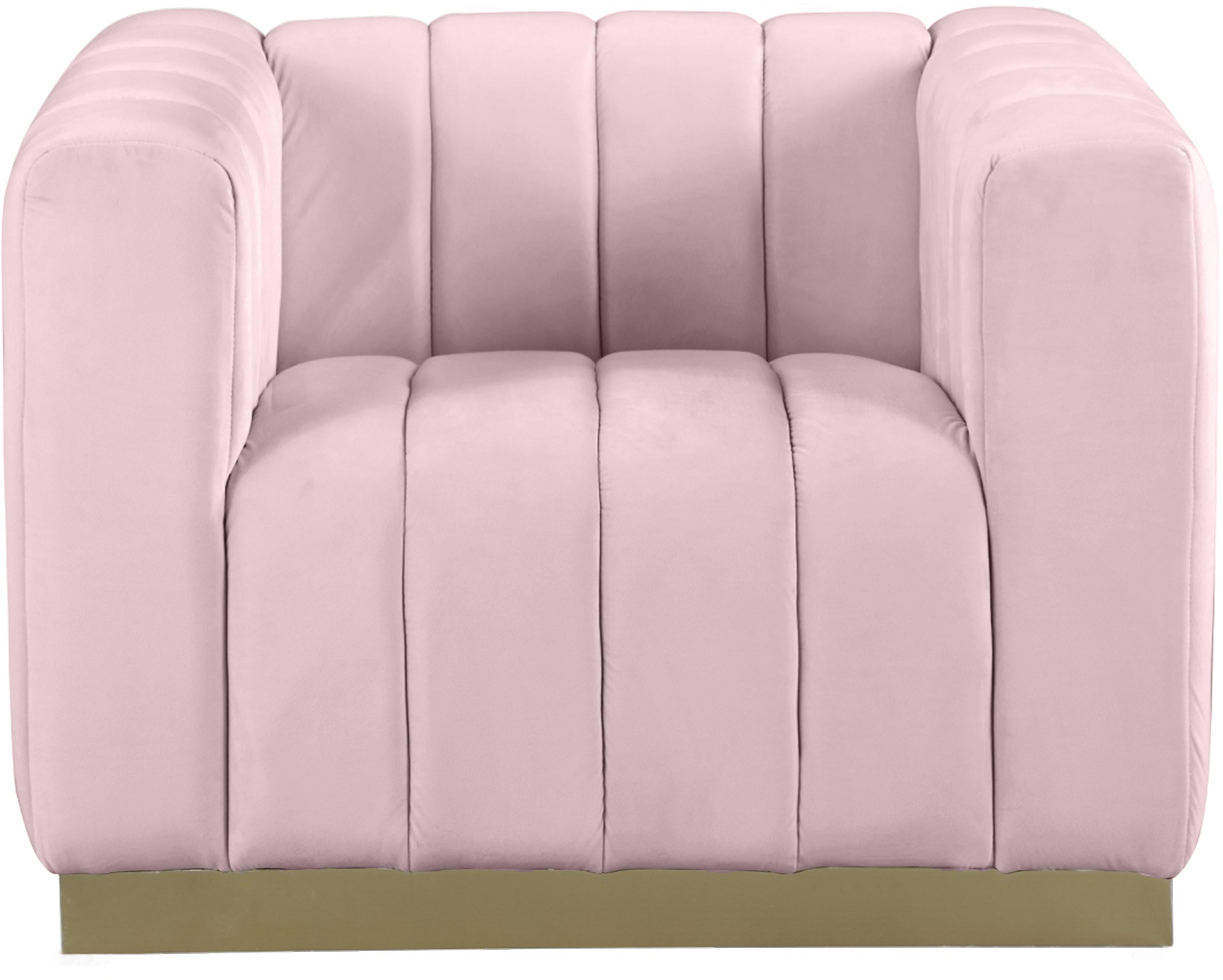 Marlon Pink Velvet Chair - Luxury Home Furniture (MI)