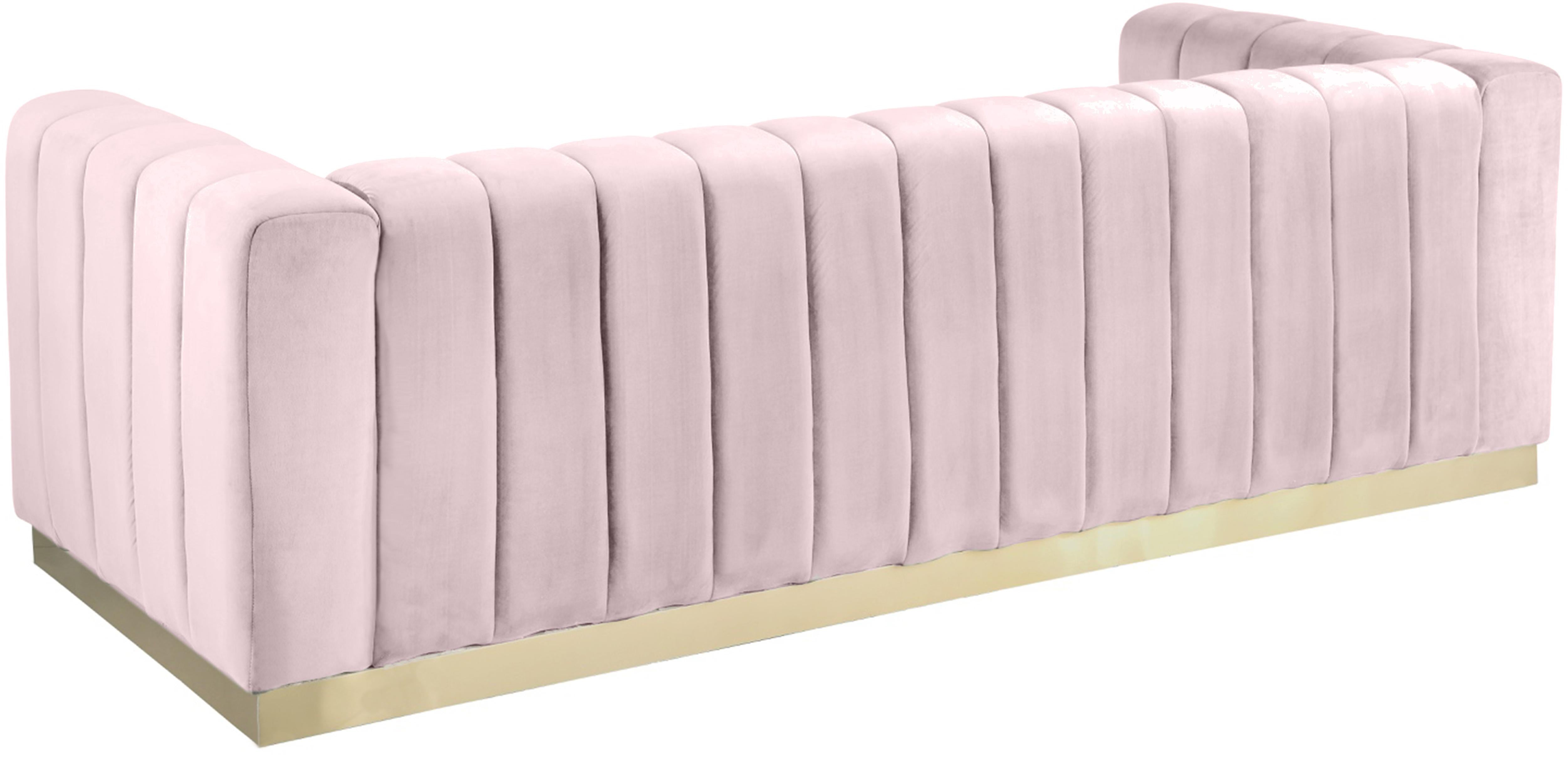 Marlon Pink Velvet Sofa - Luxury Home Furniture (MI)