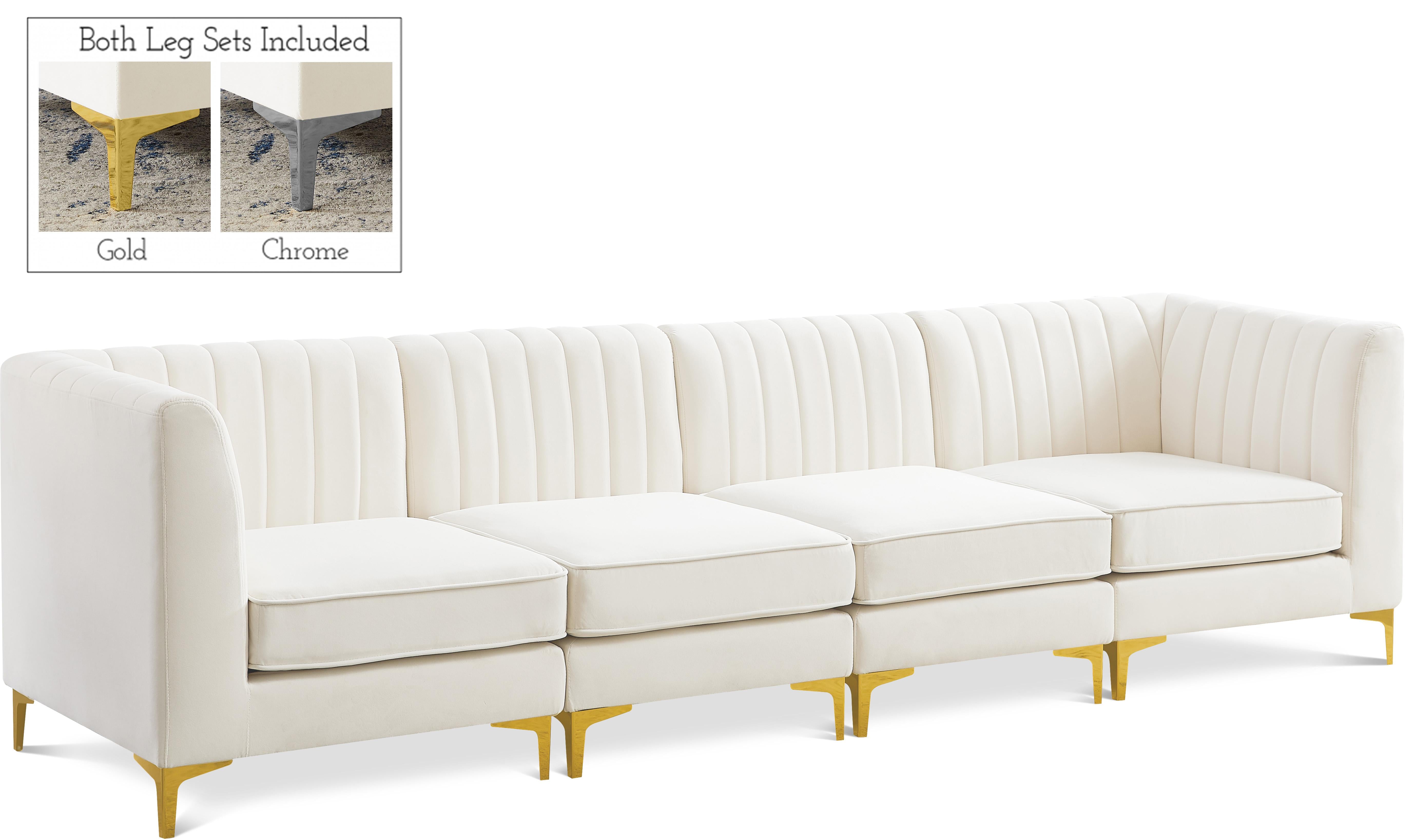 Alina Cream Velvet Modular Sofa - Luxury Home Furniture (MI)