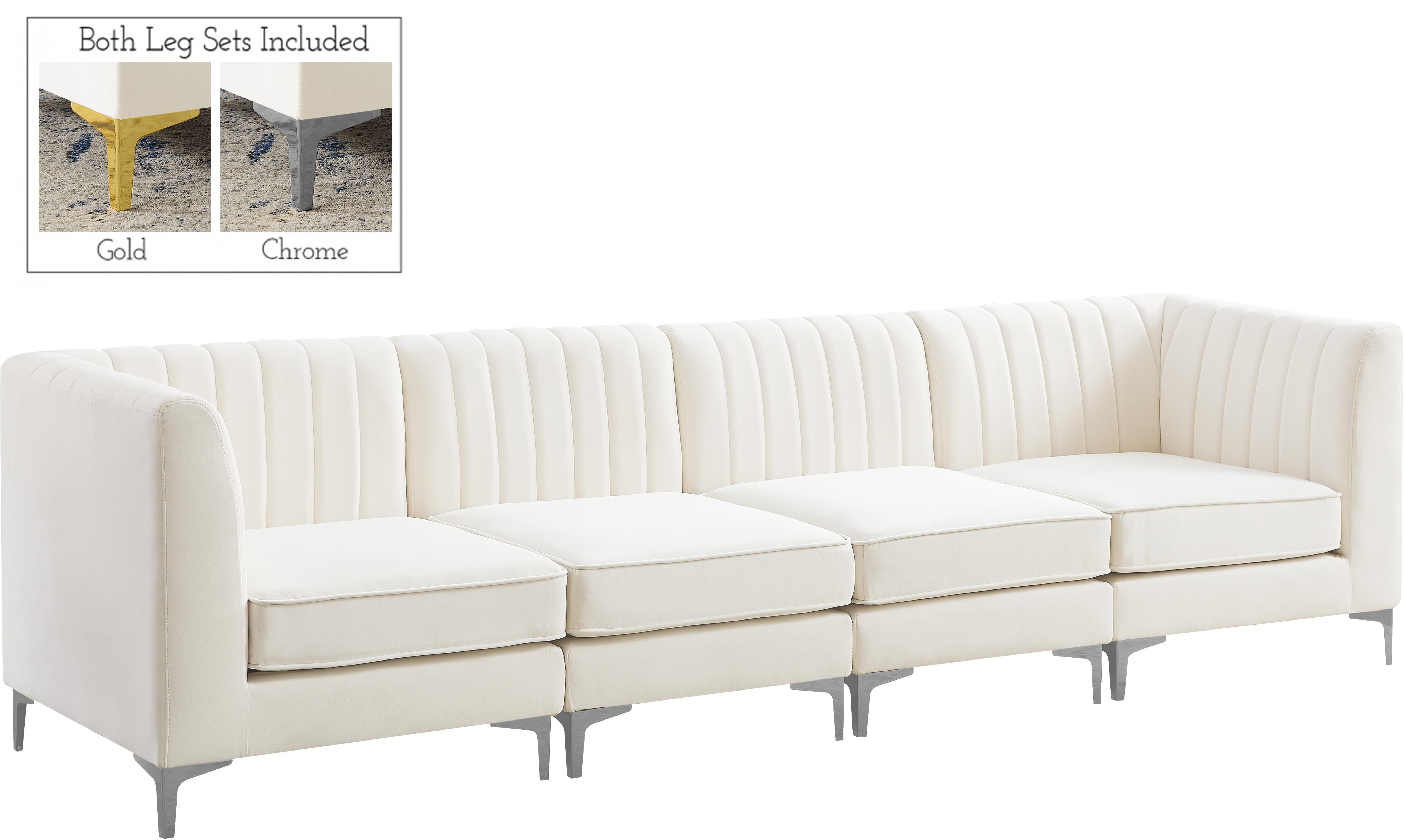 Alina Cream Velvet Modular Sofa - Luxury Home Furniture (MI)