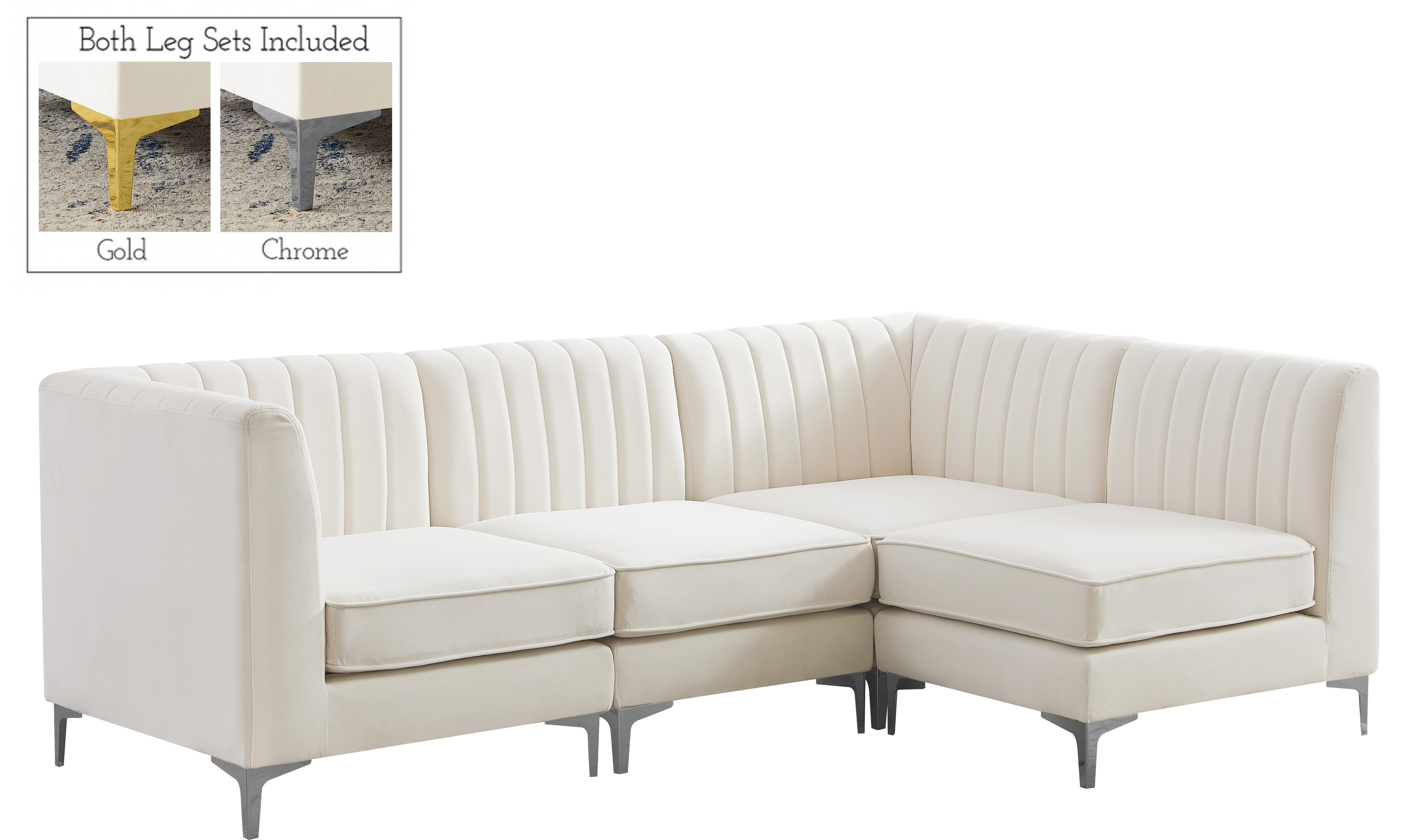 Alina Cream Velvet Modular Sectional - Luxury Home Furniture (MI)