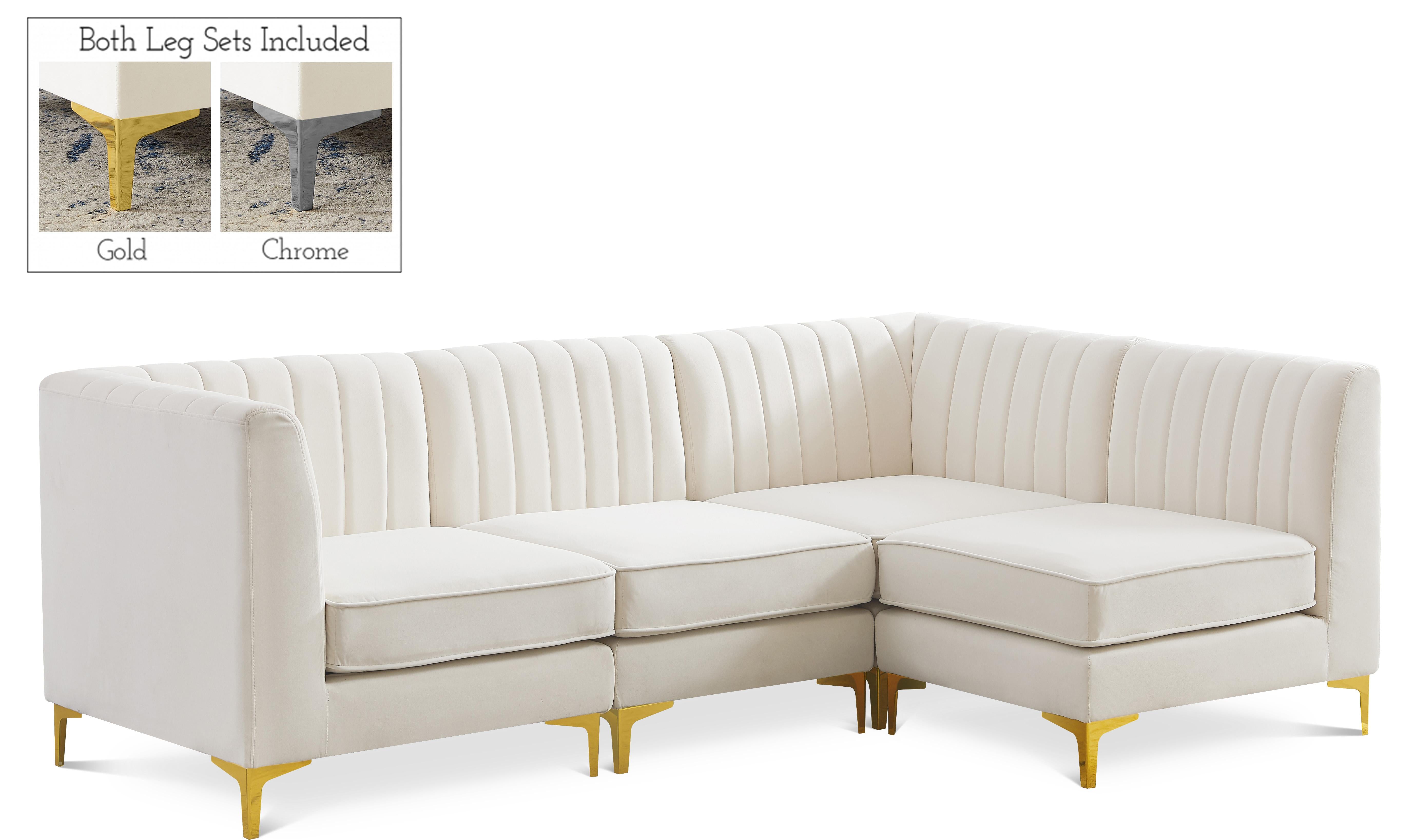 Alina Cream Velvet Modular Sectional - Luxury Home Furniture (MI)