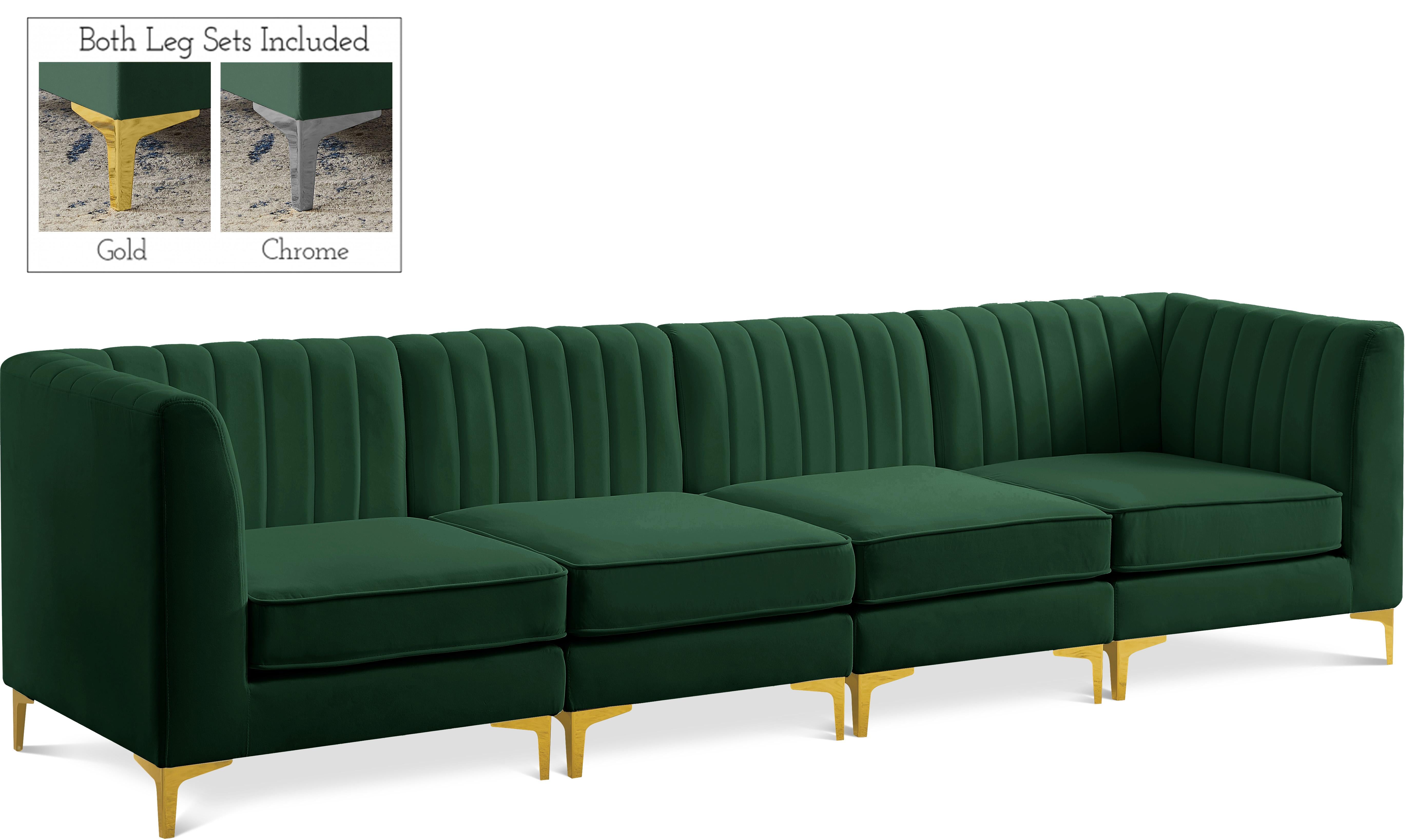 Alina Green Velvet Modular Sectional - Luxury Home Furniture (MI)