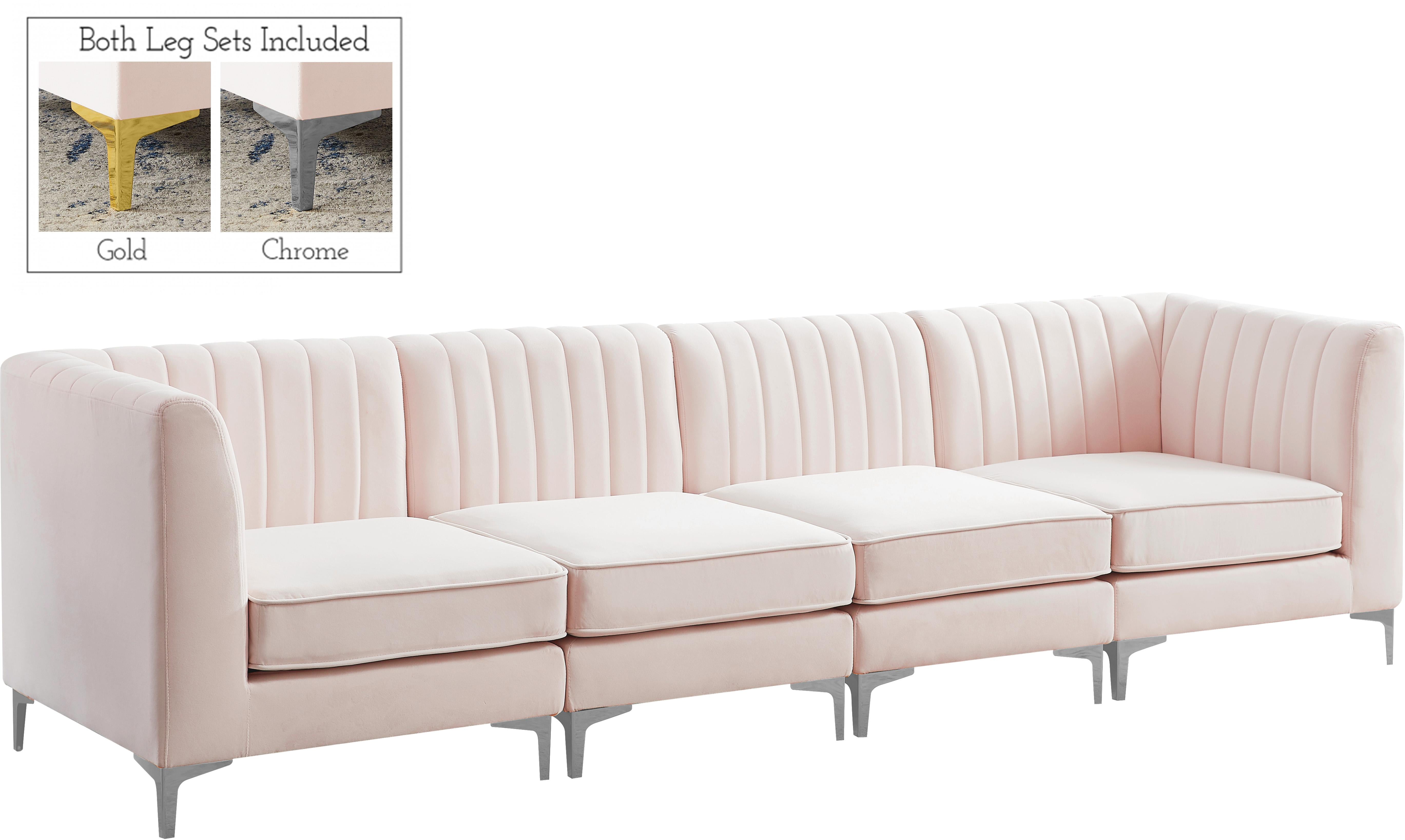 Alina Pink Velvet Modular Sectional - Luxury Home Furniture (MI)