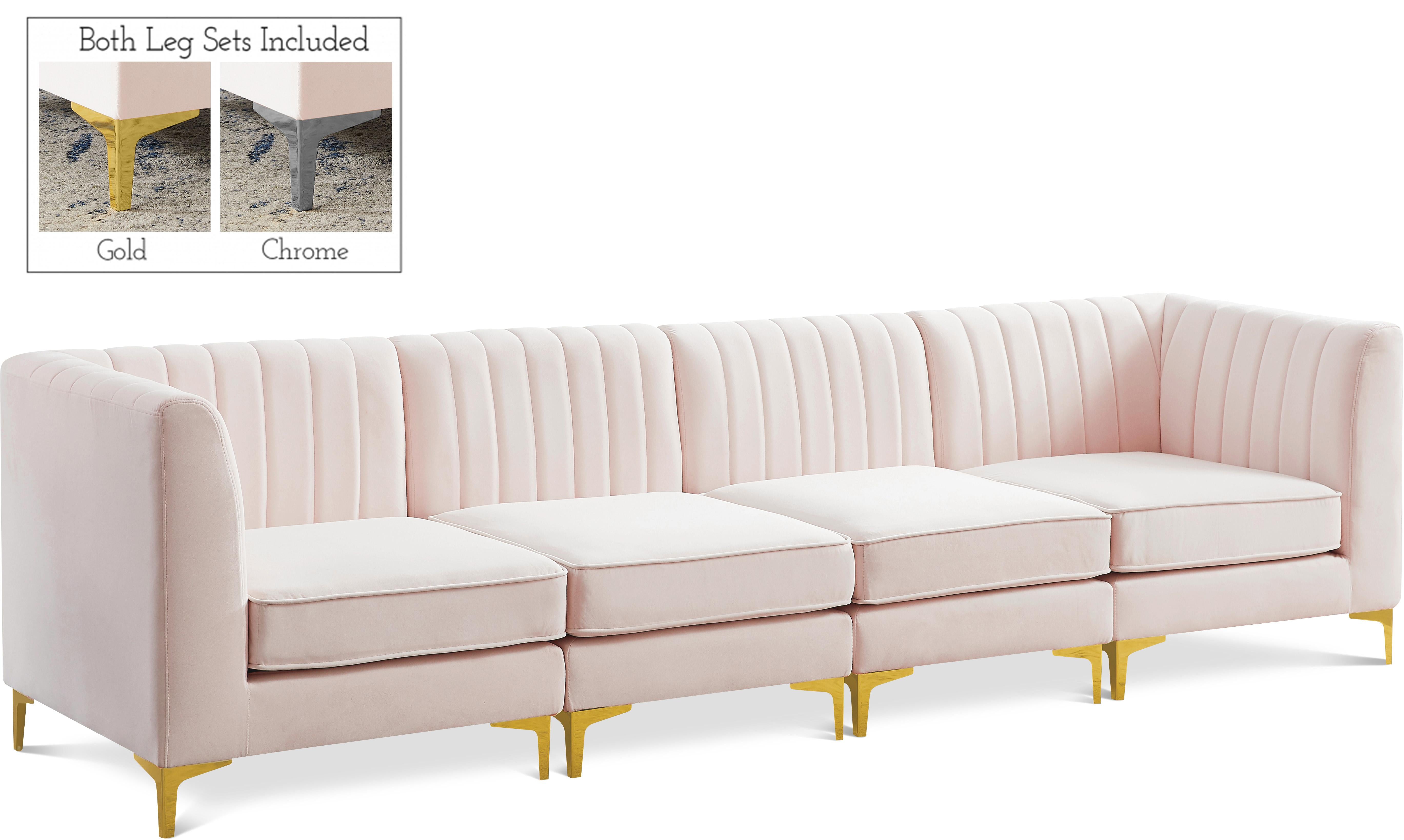 Alina Pink Velvet Modular Sectional - Luxury Home Furniture (MI)